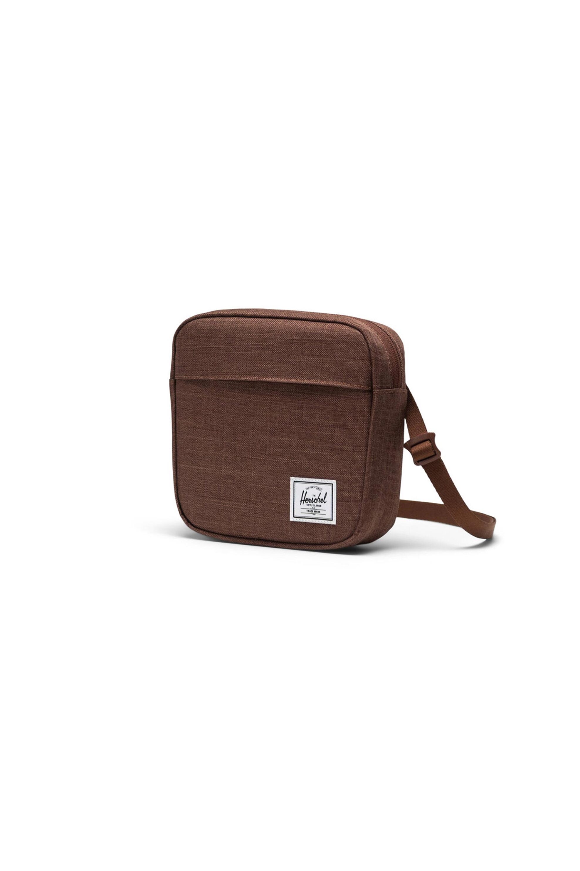 Herschel unisex τσάντα crossbody μονόχρωμη με contrast logo patch "Classic™" 2 L - 66UACL01767 Καφέ φωτογραφία