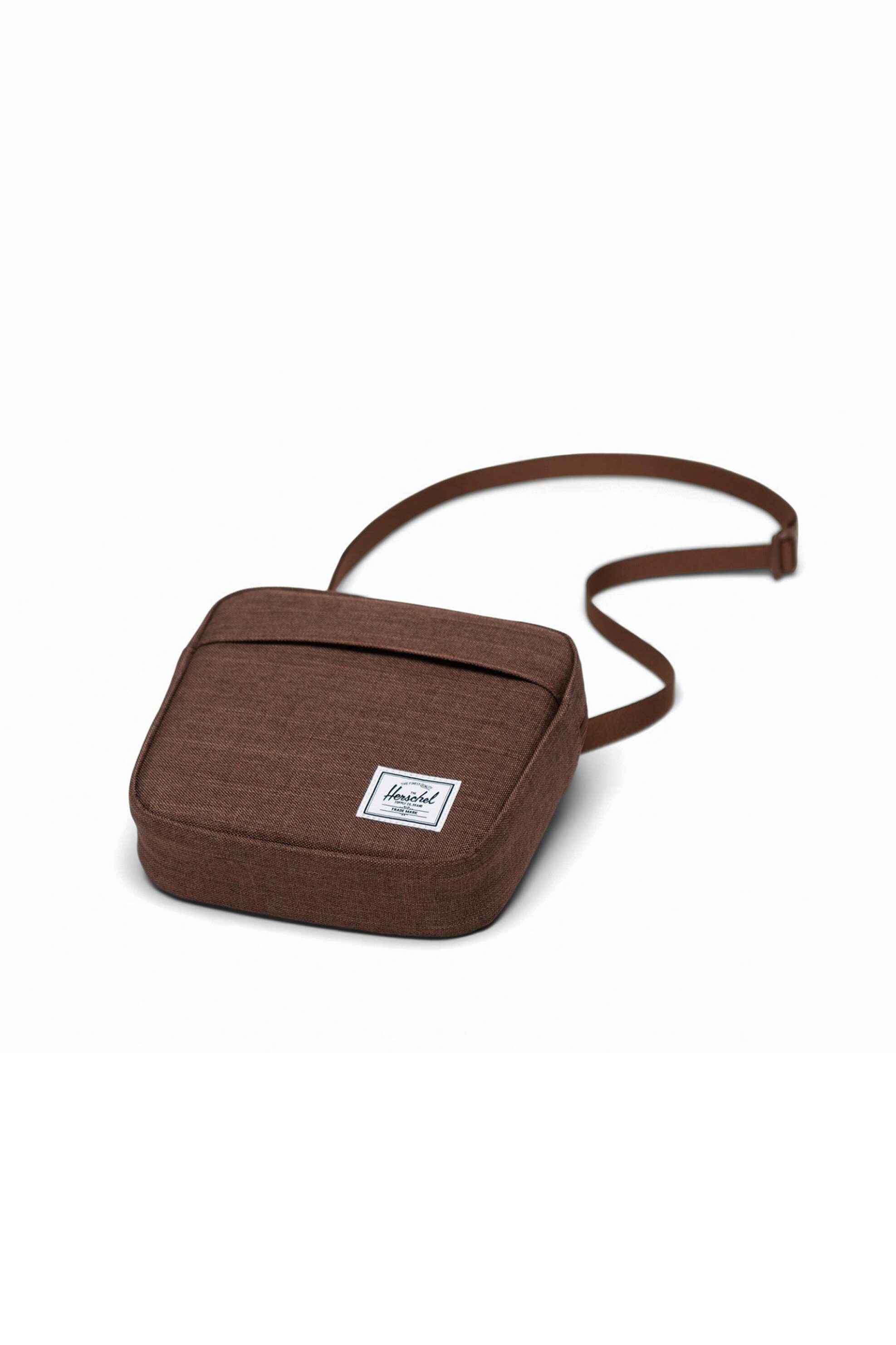 Herschel unisex τσάντα crossbody μονόχρωμη με contrast logo patch "Classic™" 2 L - 66UACL01767 Καφέ φωτογραφία