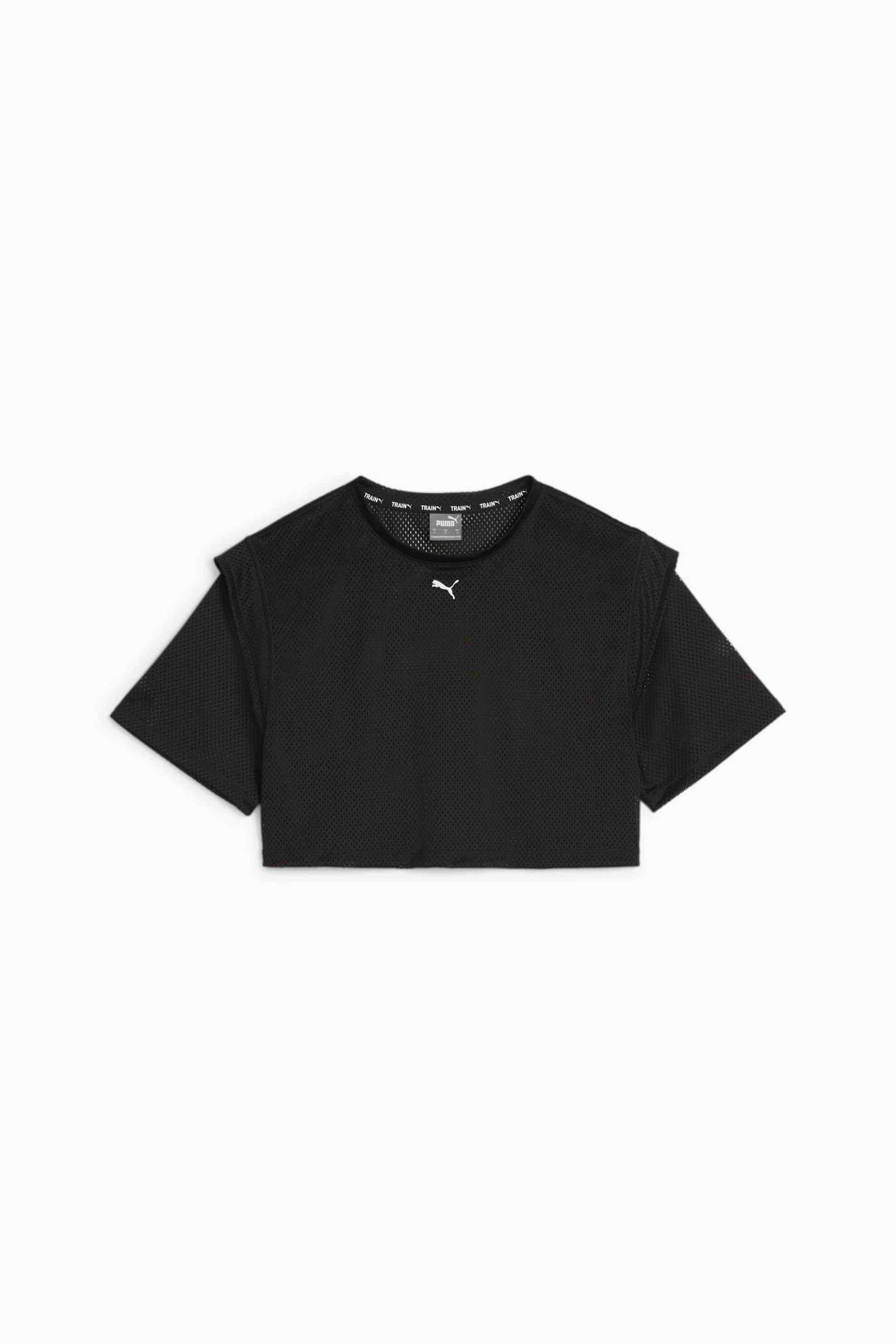 Puma Γυναικείο T-Shirt Cropped με Διάτρητο Σχέδιο Relaxed Fit - 524814 Μαύρο
