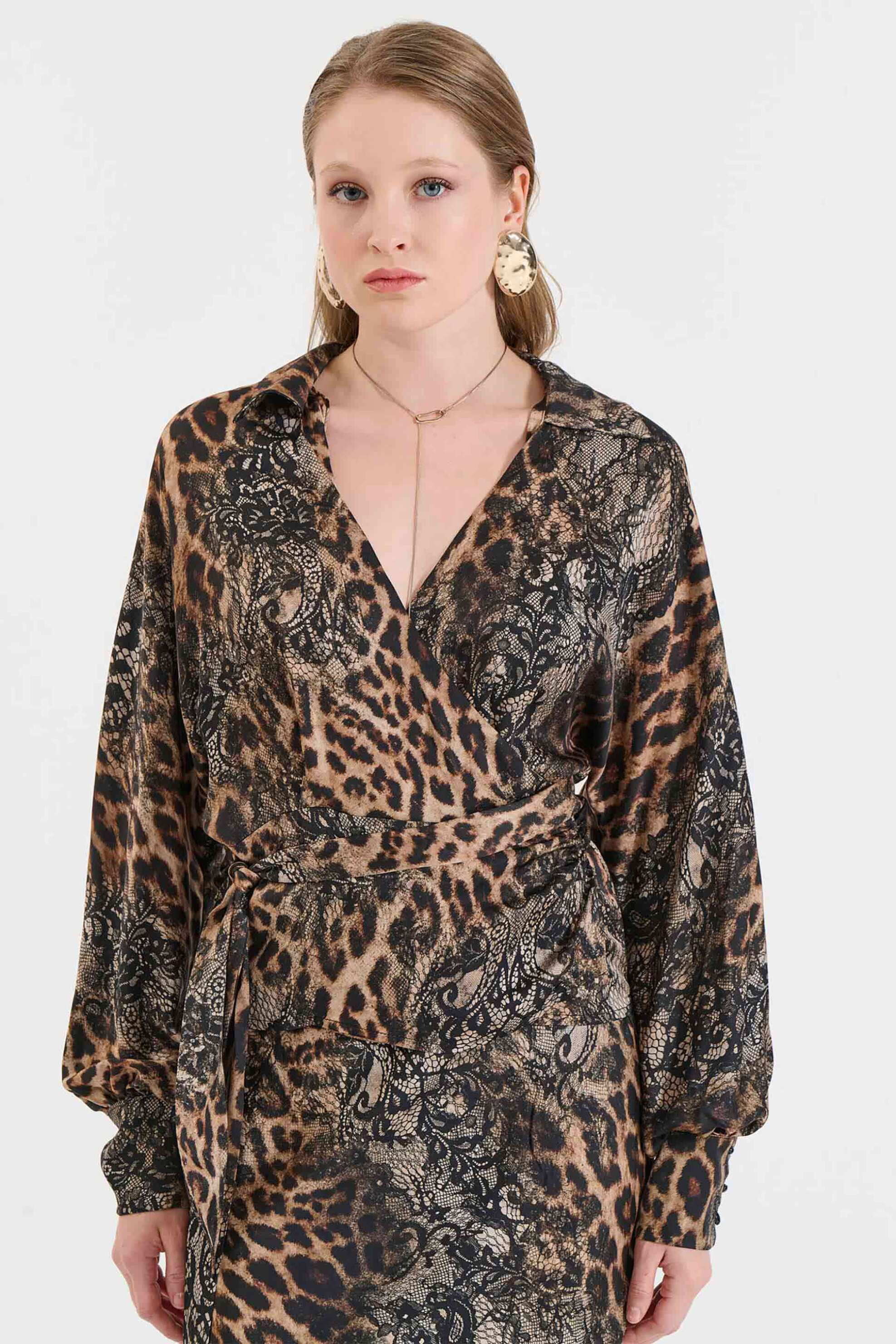 Bill Cost γυναικεία μπλούζα κρουαζέ με animal print