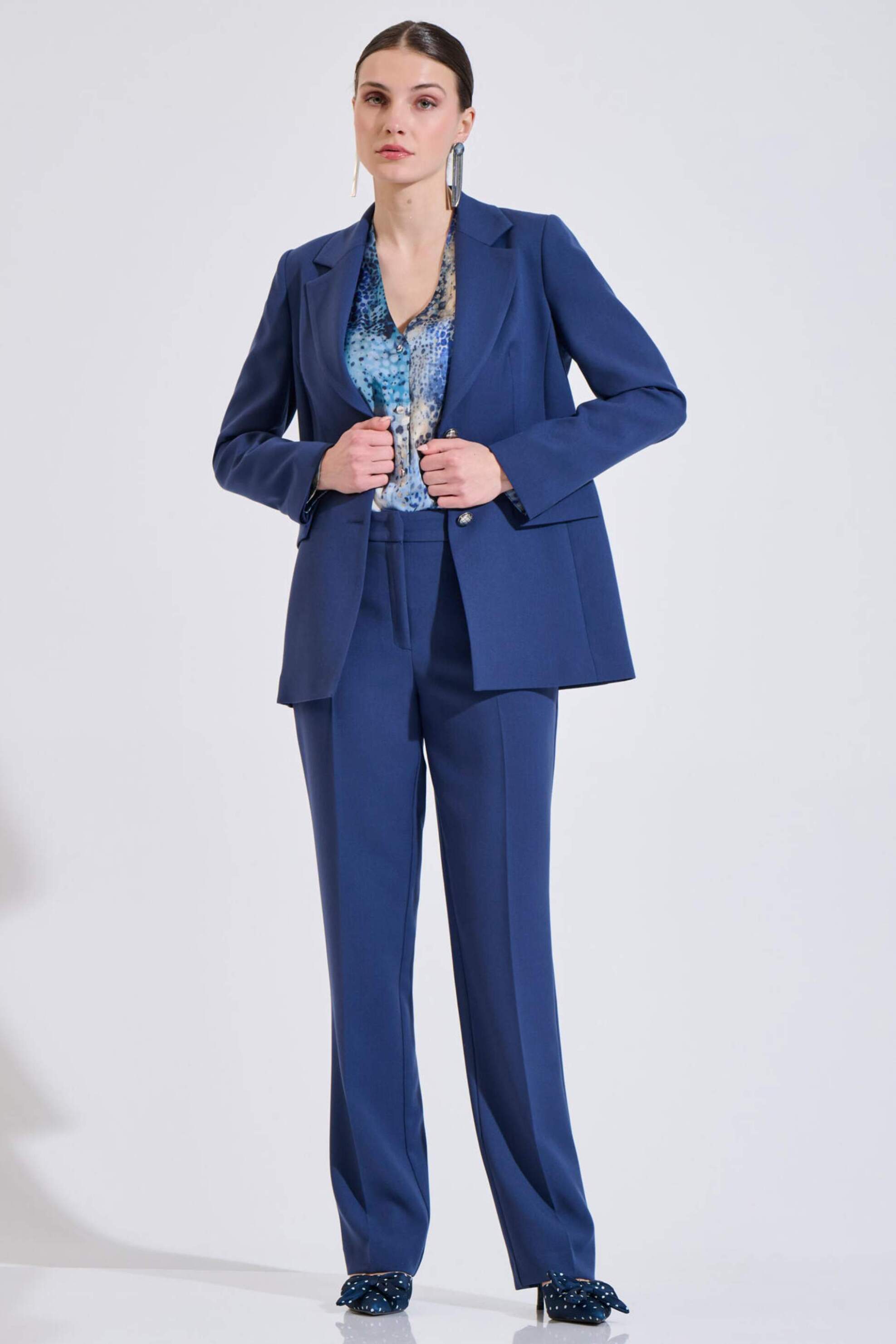 Bill Cost γυναικείο μεσάτο σακάκι - 10-031058-1 Μπλε Σκούρο