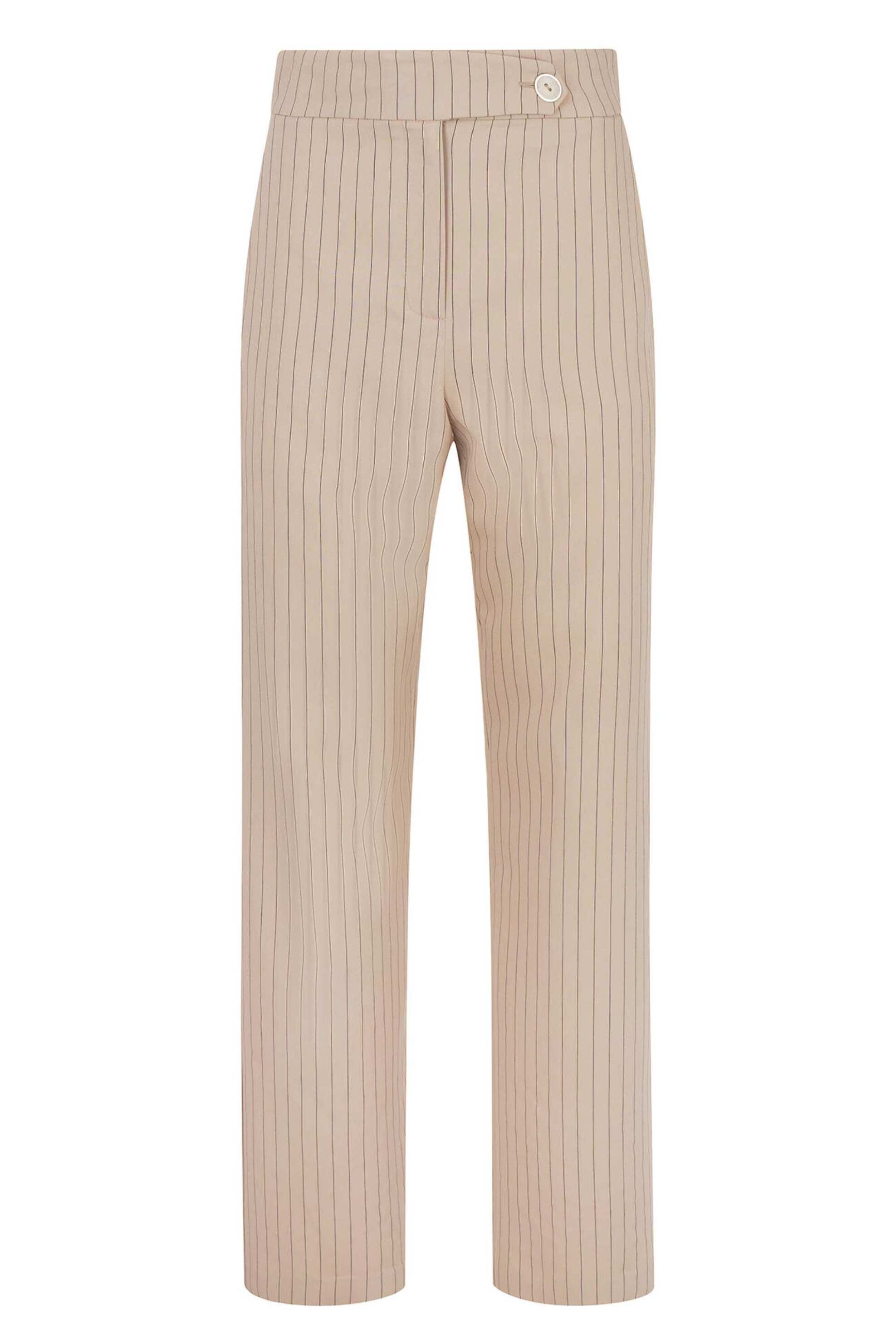 Bill Cost Γυναικείο Παντελόνι με Ριγέ Σχέδιο Straight Fit - 10-320628-0 Μπεζ