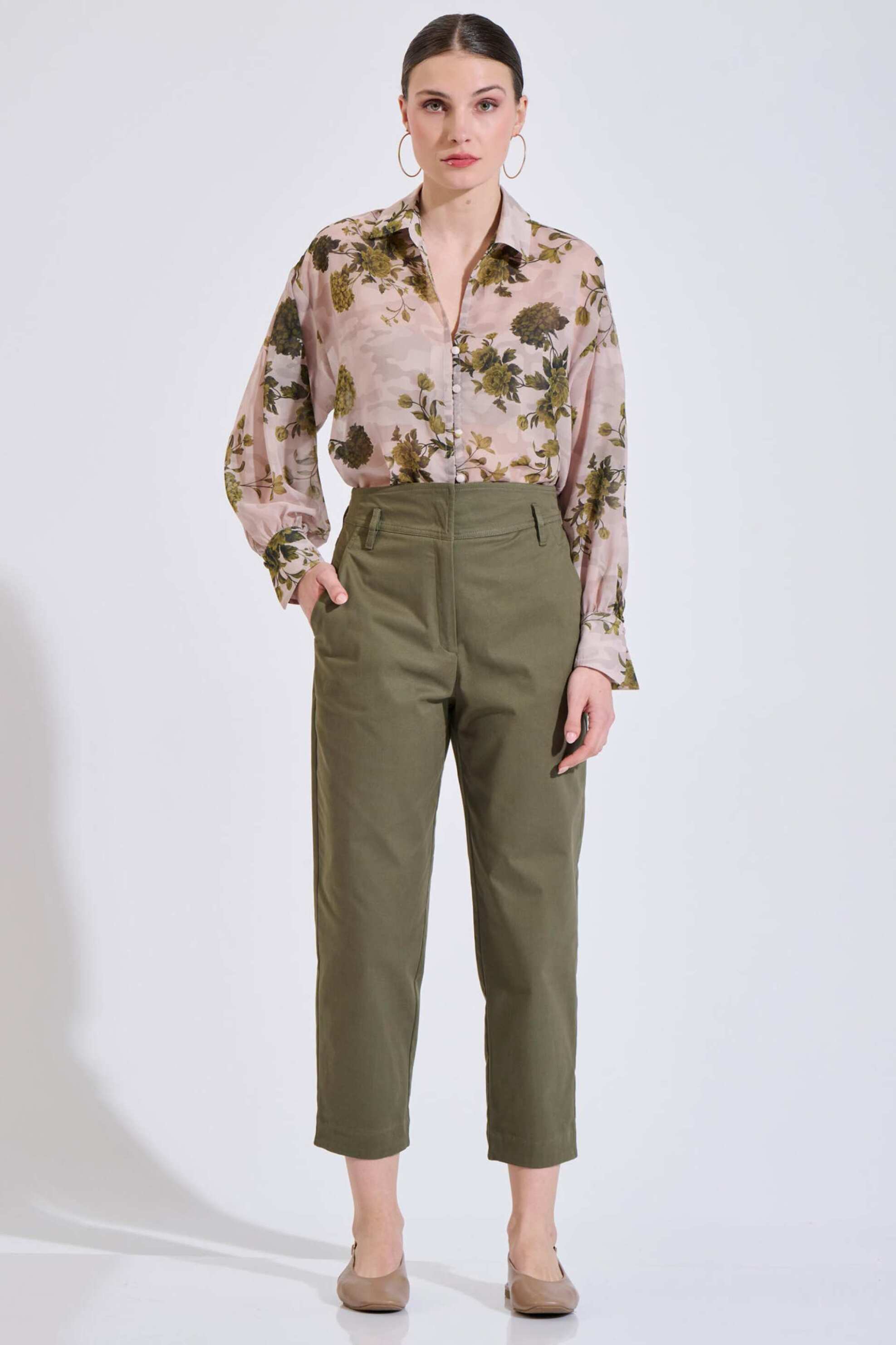 Bill Cost γυναικείο πουκάμισο με floral print - 10-342468-0 Μπεζ