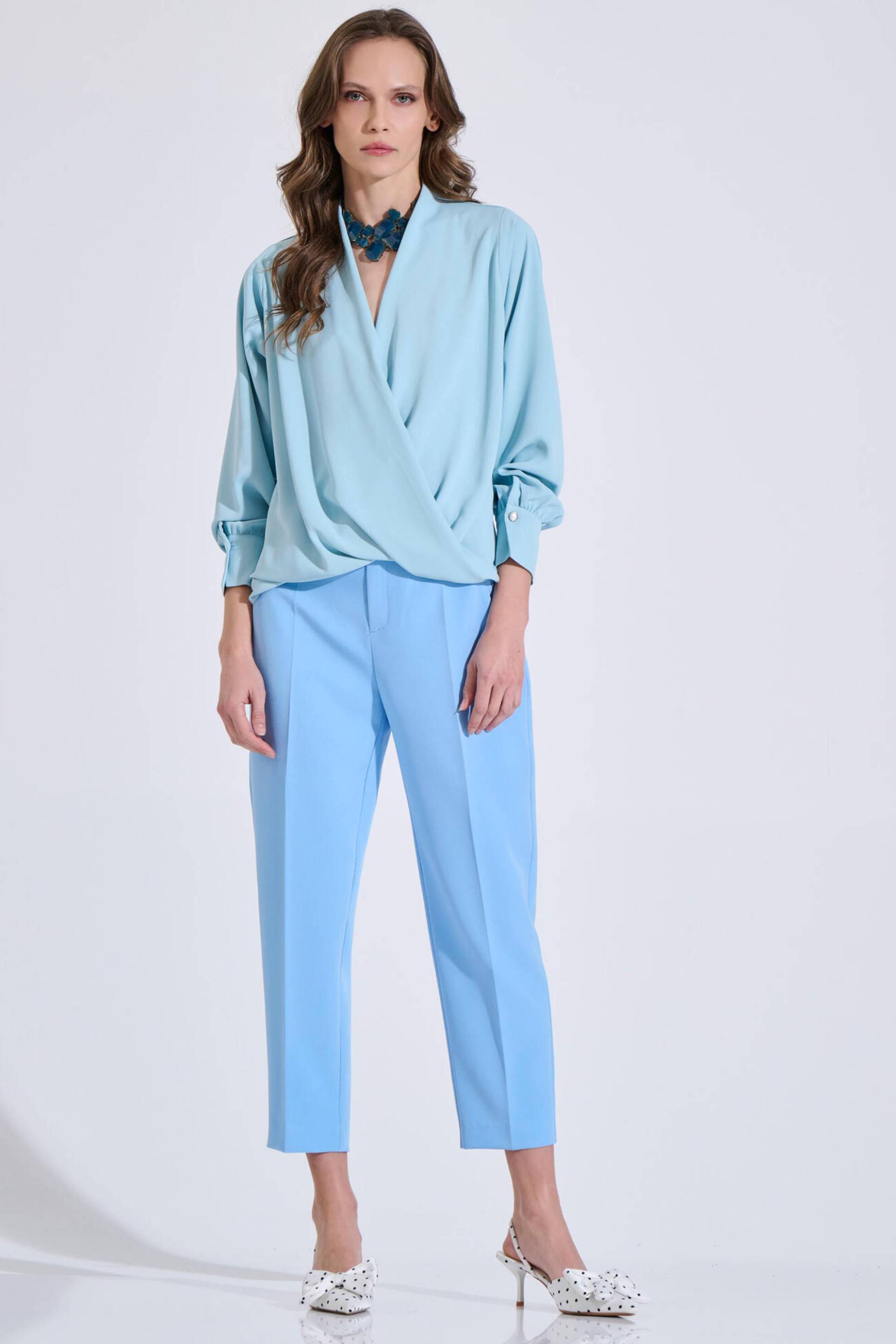 Bill Cost γυναικεία μπλούζα κρουαζέ - 10-031083-0 Μπλε Ανοιχτό