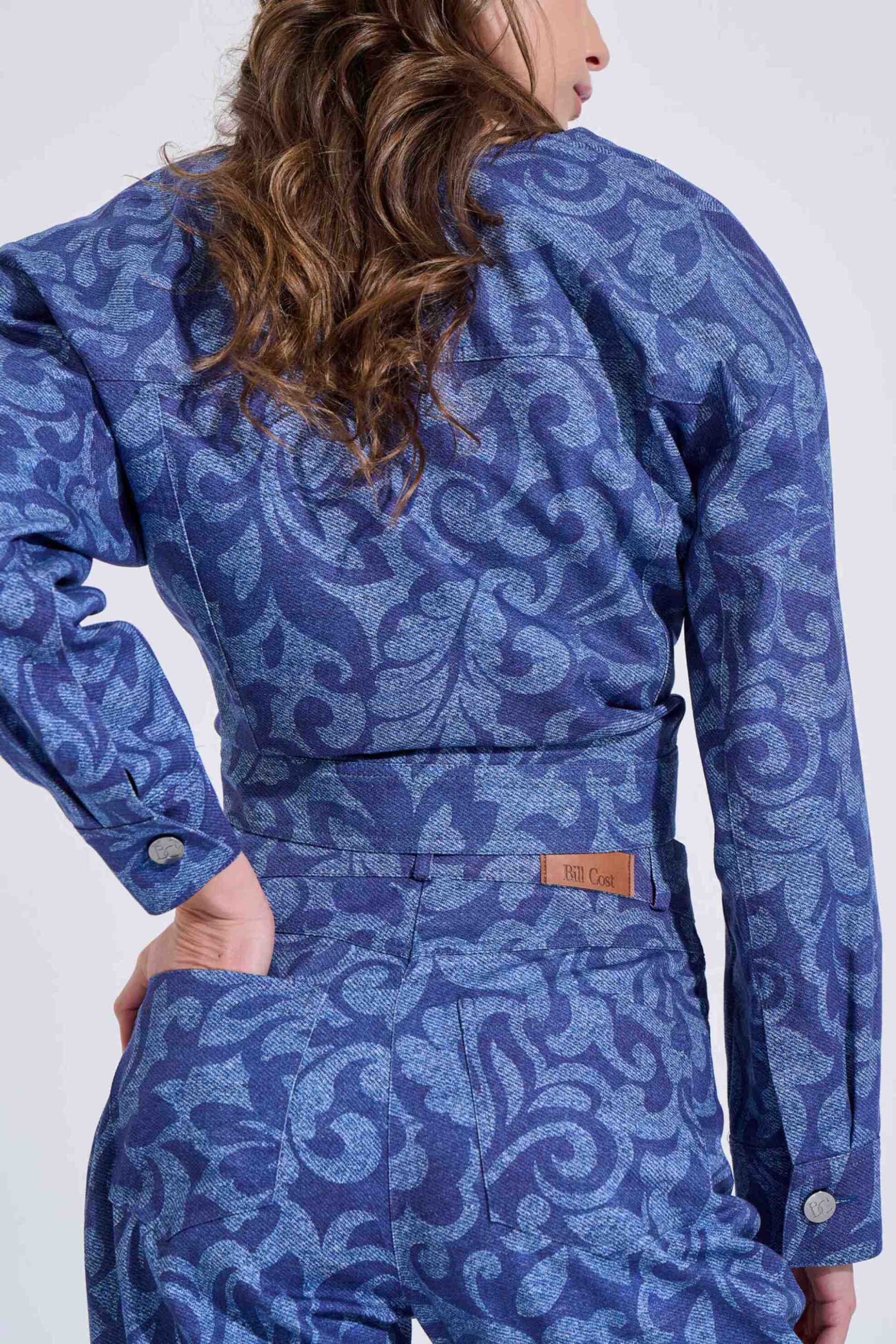 Bill Cost Γυναικείο Τζιν Παντελόνι Cropped με All-Over Print - 10-200181-0 Denim Blue Σκούρο