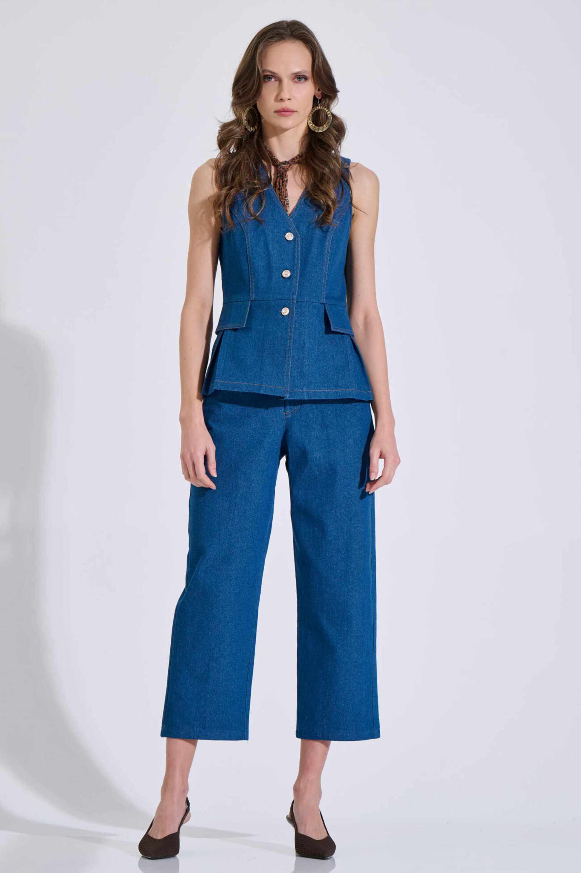 Bill Cost γυναικείο denim γιλέκο - 10-200200-0 Denim Blue