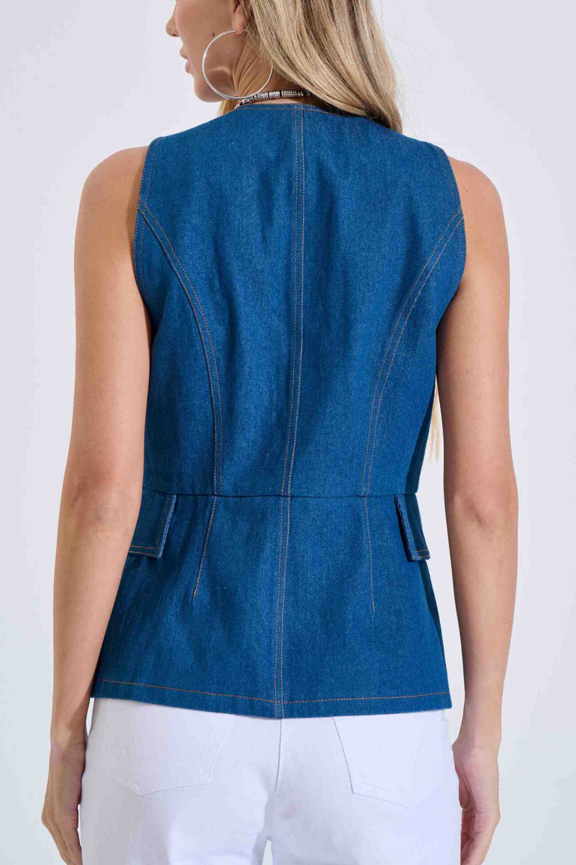 Bill Cost Γυναικείο Denim Γιλέκο - 10-200200-0 Blue