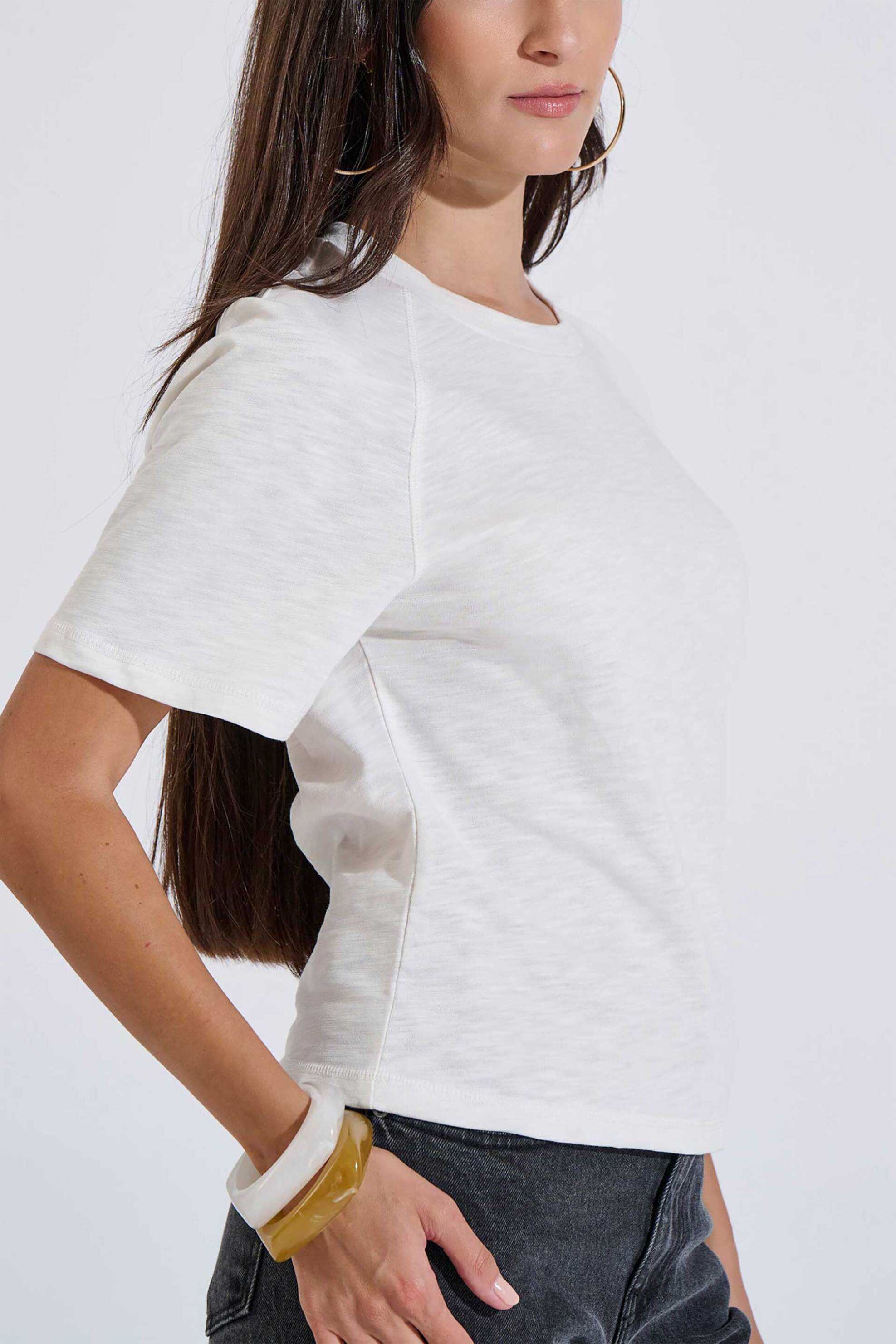 Bill Cost γυναικείο T-shirt με ρεγκλάν ραφές - 10-120737-0 Εκρού