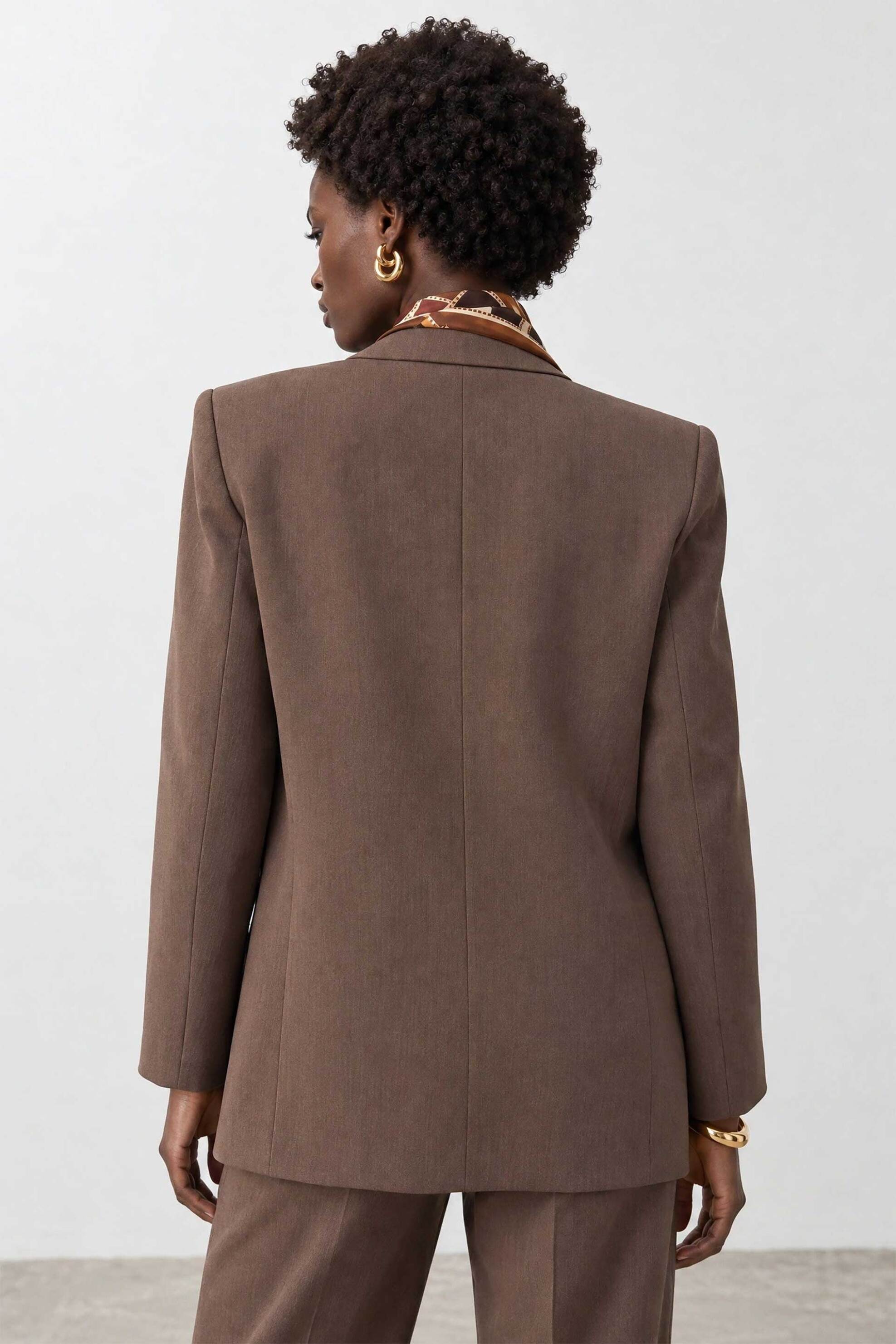 BILL COST Bill Cost γυναικείο σακάκι με βάτες Oversized Fit - 10-410199-0 Καφέ - 3