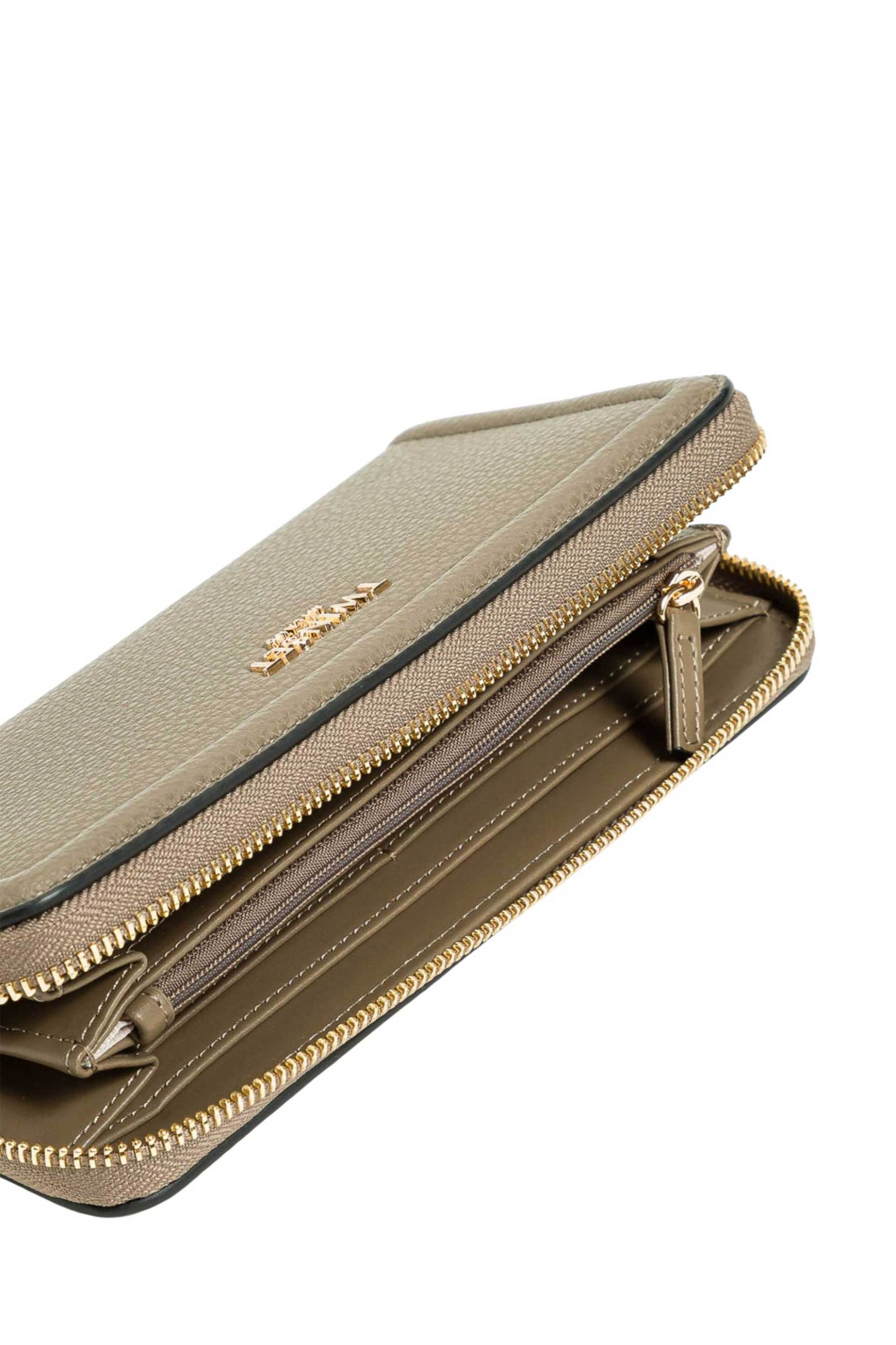 Twinset γυναικείο πορτοφόλι με μεταλλικό λογότυπο - 252TB7064 Γκρι φωτογραφία