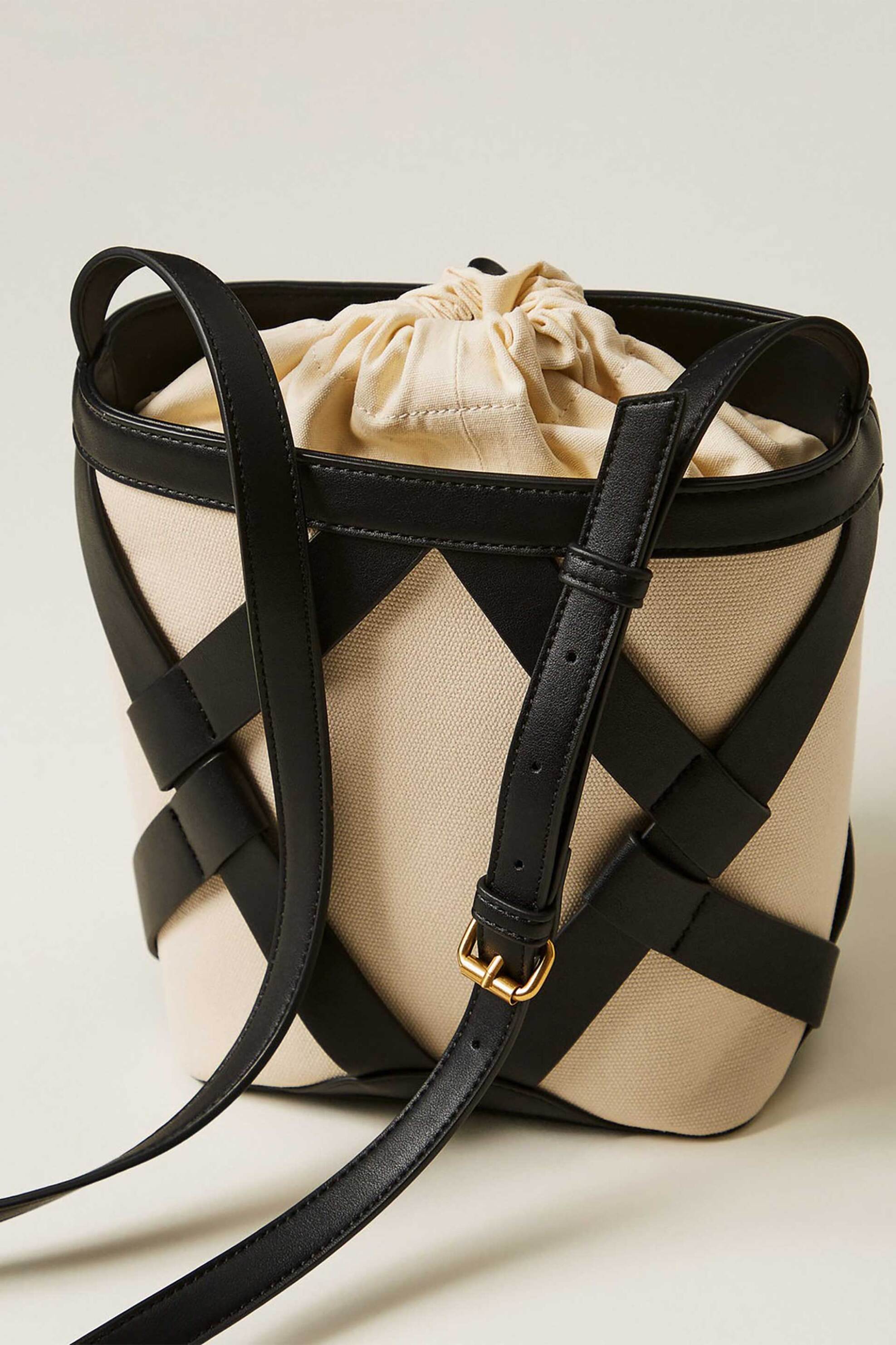 Twinset γυναικεία τσάντα canvas bucket - 261TB7270 Εκρού φωτογραφία