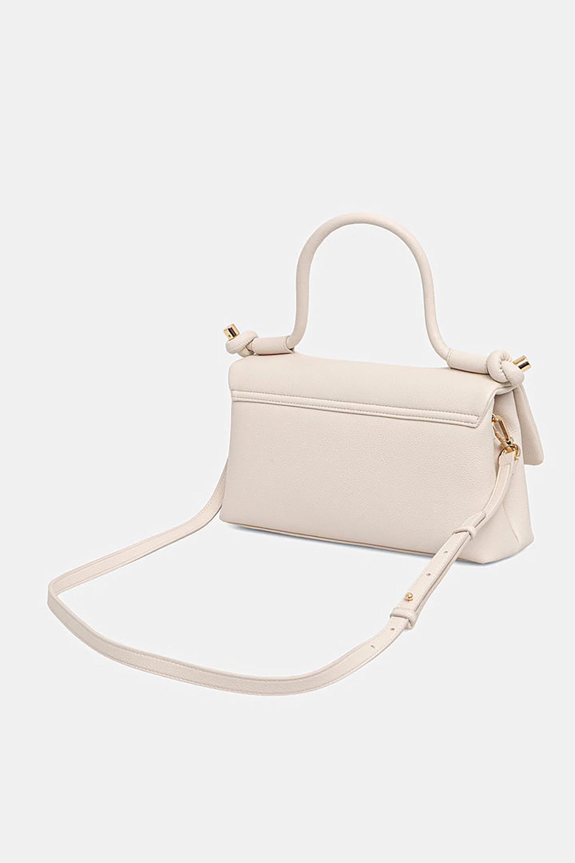 TWINSET Twinset γυναικεία τσάντα χειρός με μεταλλικό λογότυπο - 261TD8023 Εκρού - 3