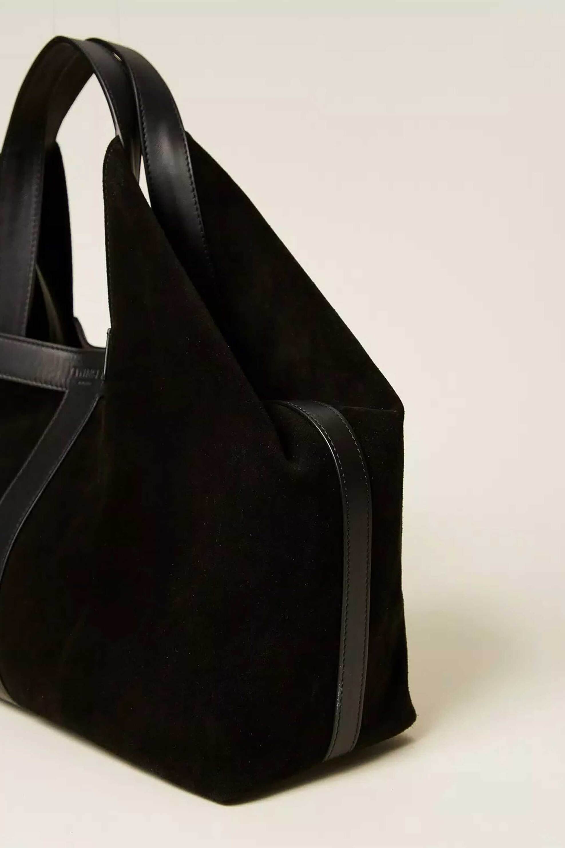TWINSET Twinset γυναικεία τσάντα ώμου shopper suede - 262TB7140 Μαύρο - 3
