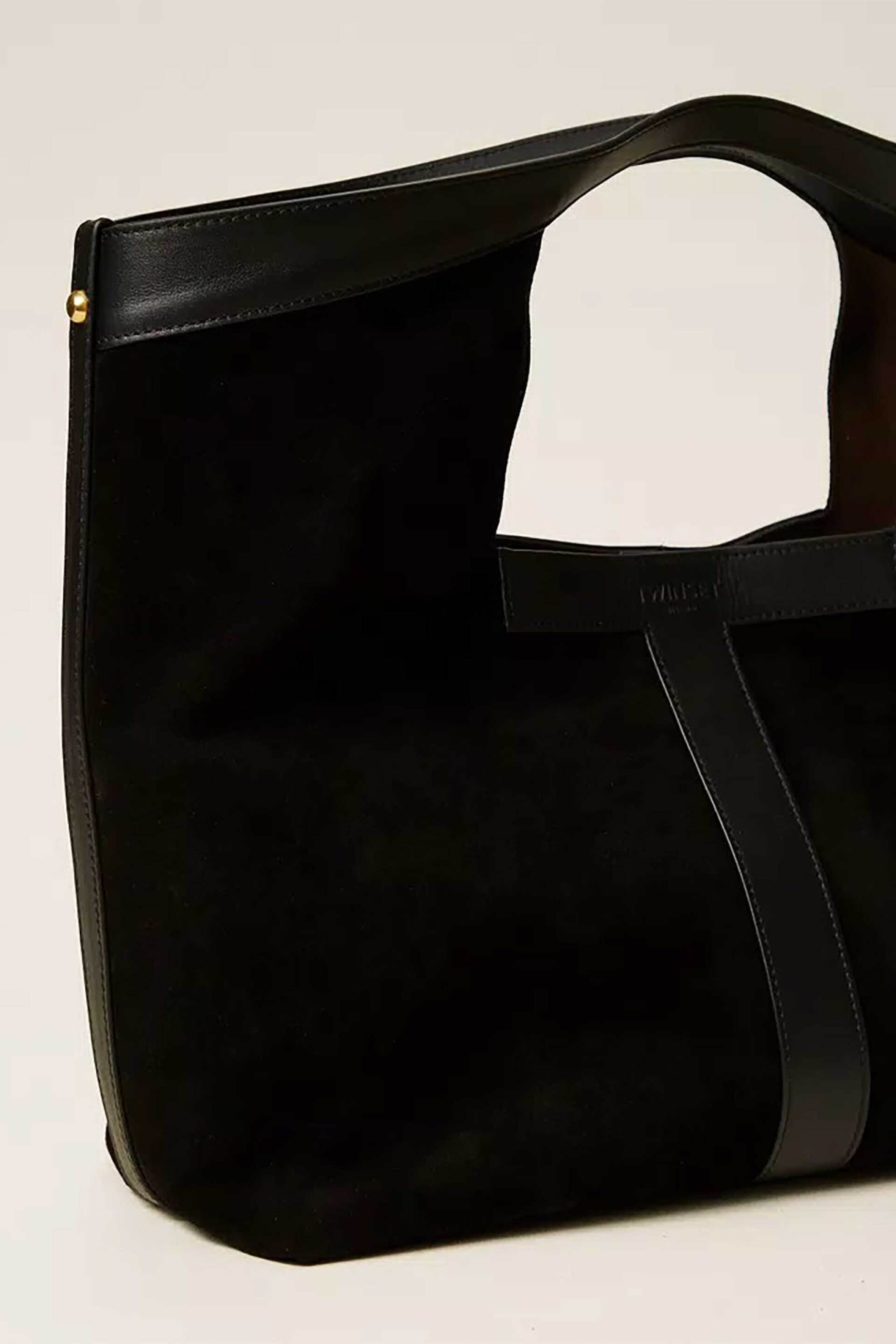 Twinset Γυναικεία Τσάντα Ώμου Shopper Suede - 262Tb7140 Μαύρο