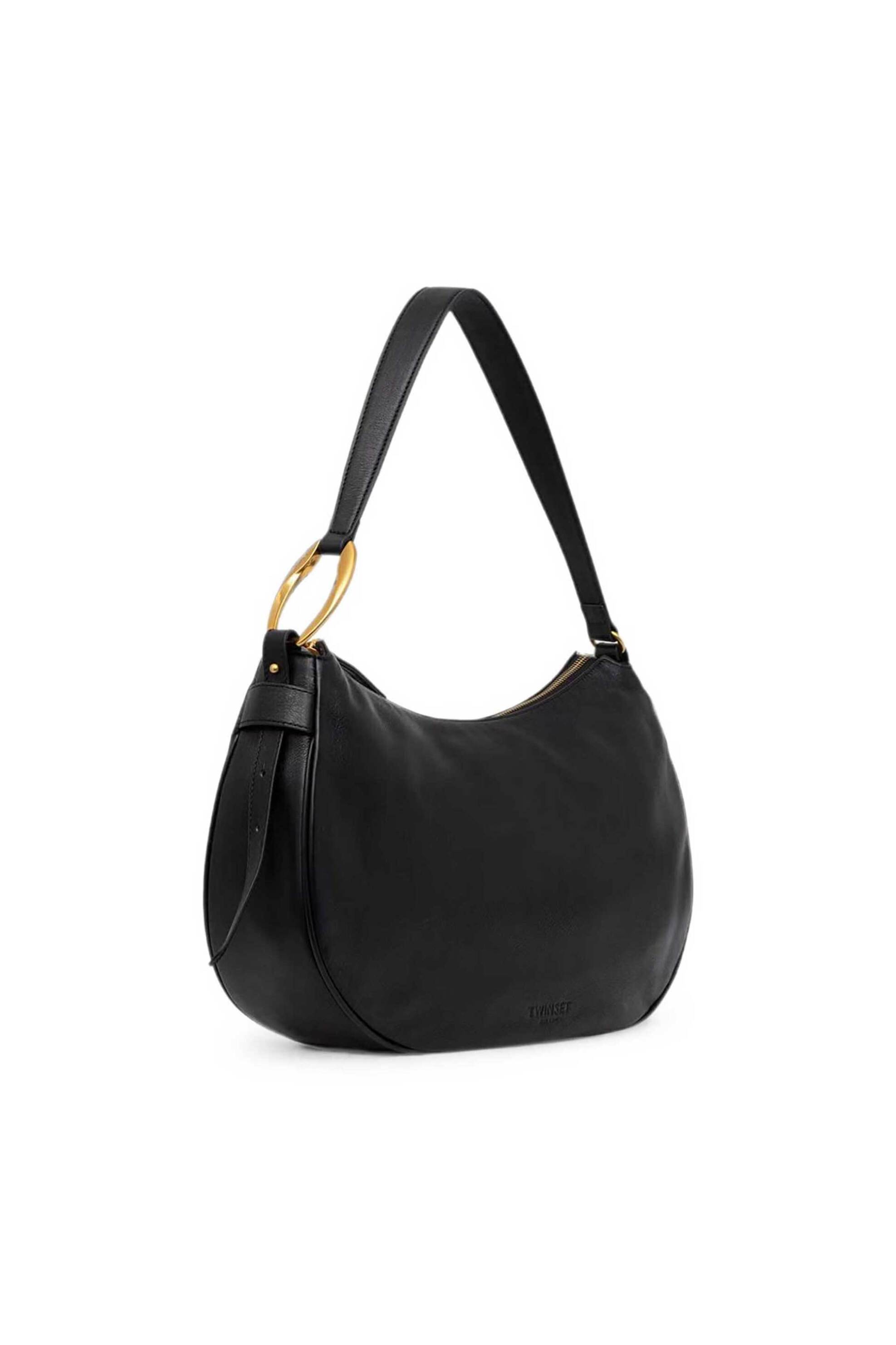 Twinset γυναικεία τσάντα ώμου hobo - 262TB7180 Μαύρο