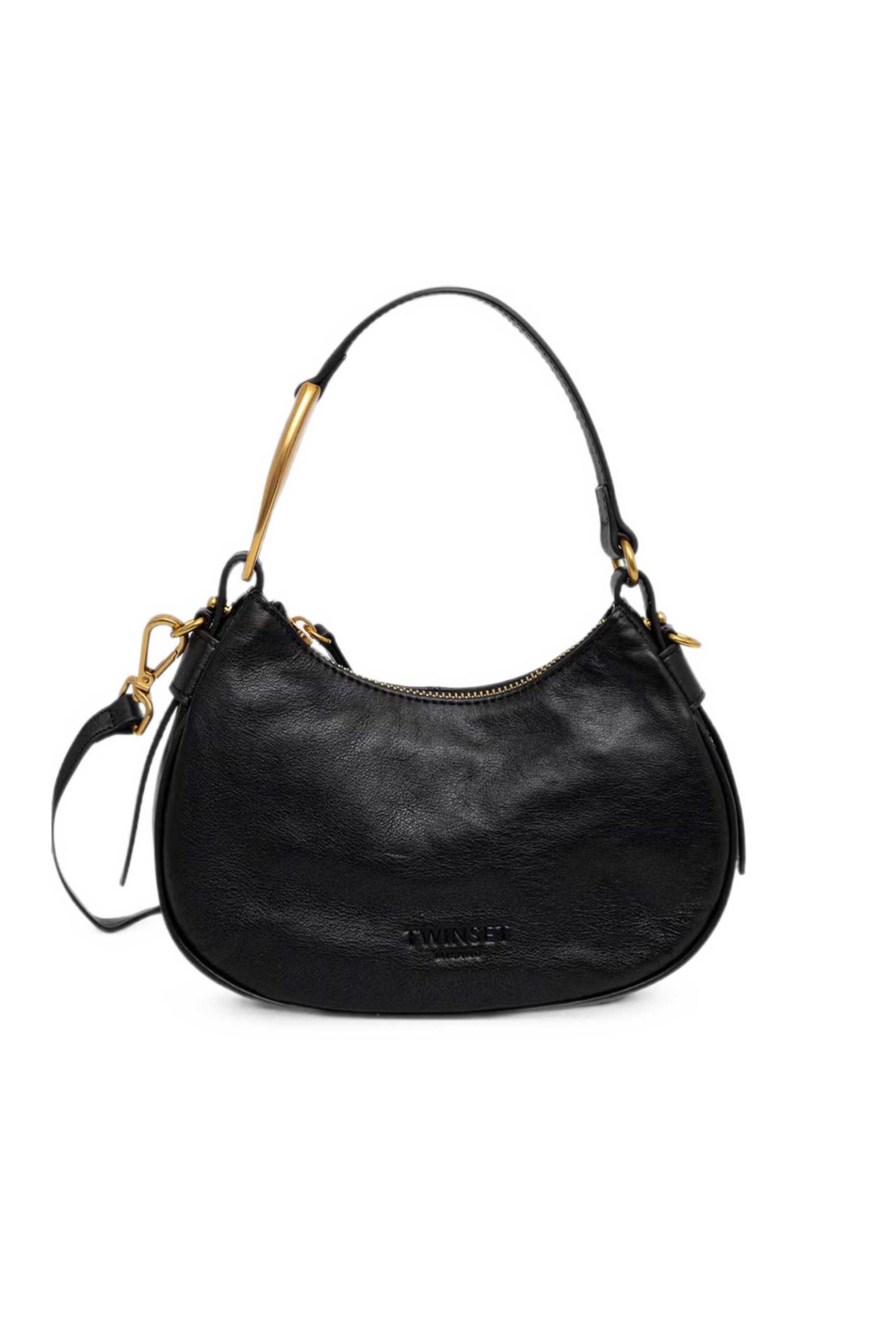 Twinset γυναικεία τσάντα ώμου hobo - 262TB7182 Μαύρο