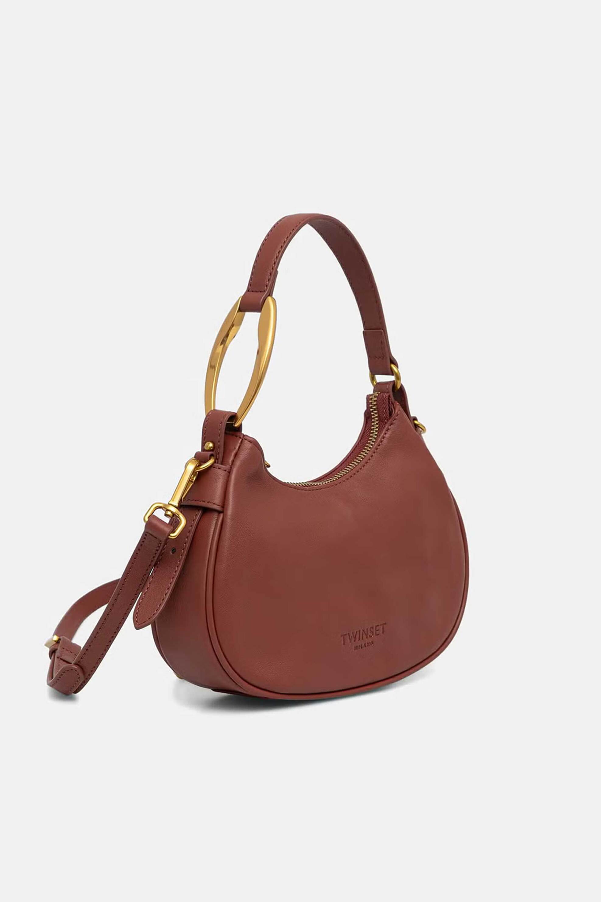 Twinset γυναικεία τσάντα ώμου hobo - 262TB7182 Κεραμιδί