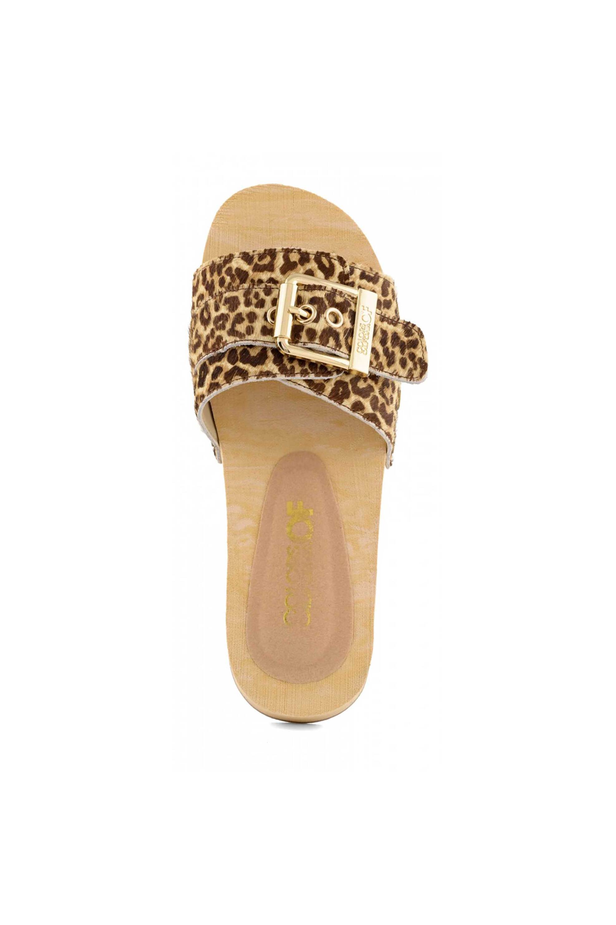 Colors Of California Γυναικεία Clogs με Pony Skin Bayl - Hc Bayl06 126 Εκρού