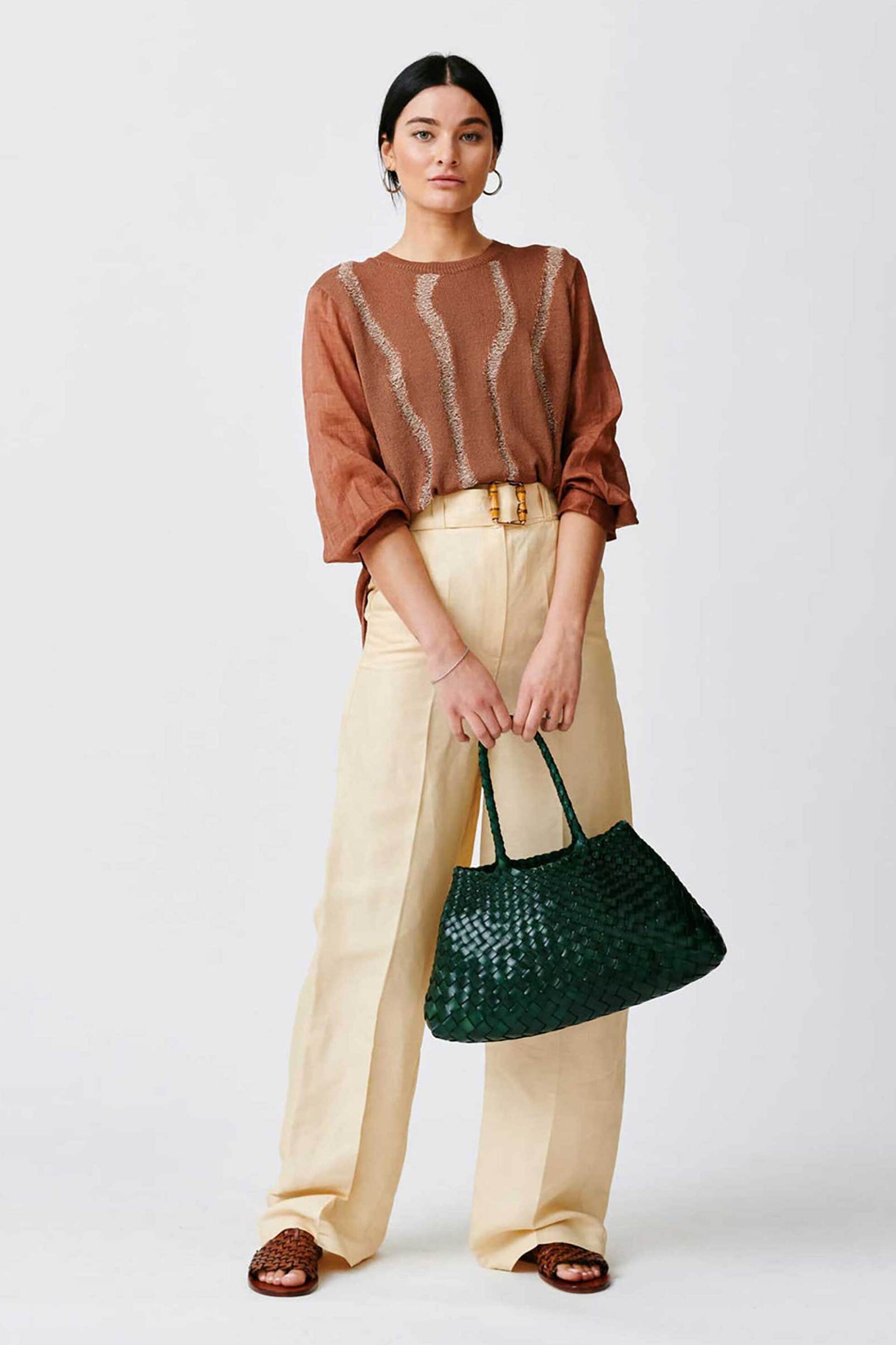 Dragon Diffusion γυναικεία τσάντα χειρός "Santa Croce Bag Big" - 8892 Πράσινο φωτογραφία