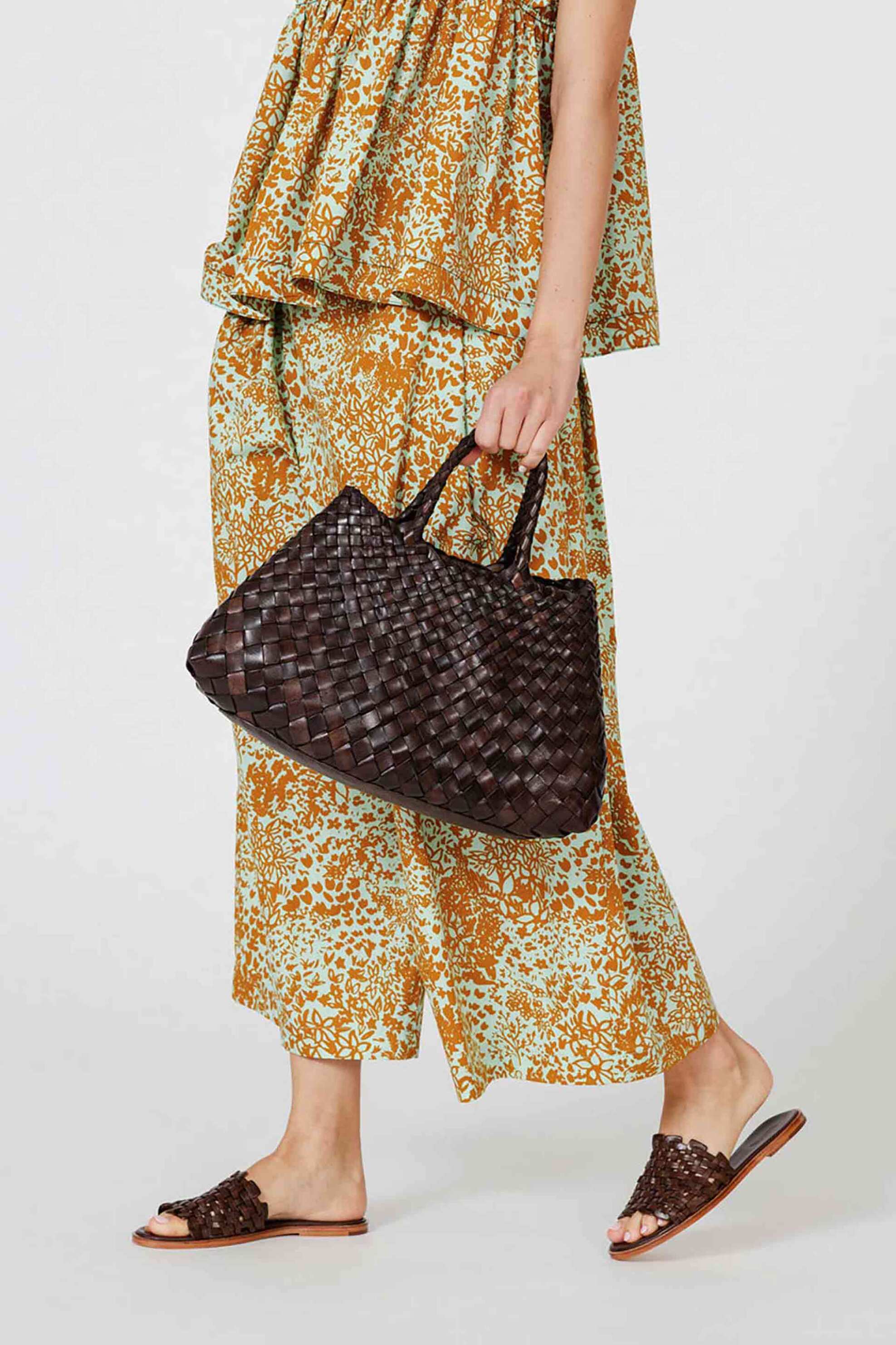 Dragon Diffusion γυναικεία τσάντα χειρός "Santa Croce Small" - 8893 Καφέ φωτογραφία