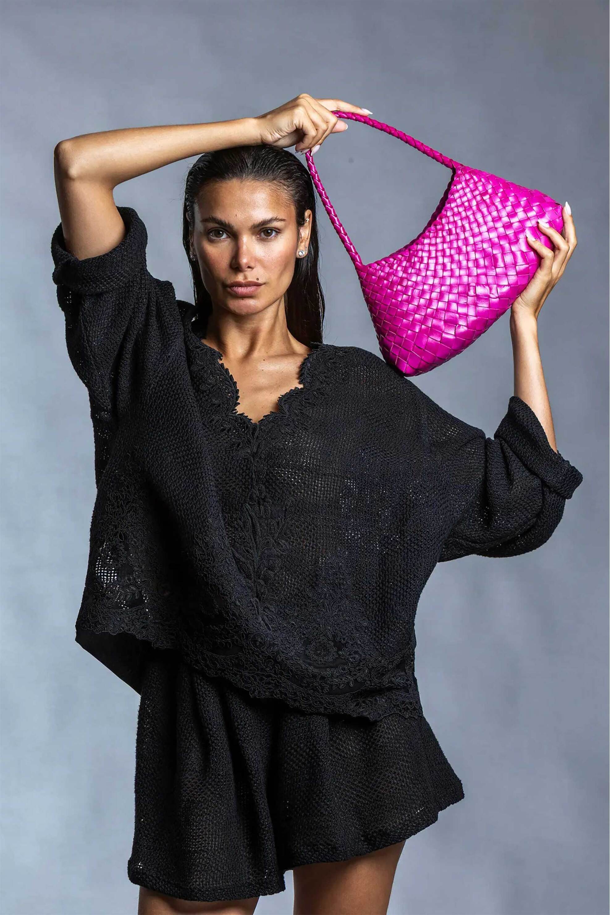 Dragon Diffusion γυναικεία τσάντα ώμου "Rosanna" - 8943 Φούξια φωτογραφία