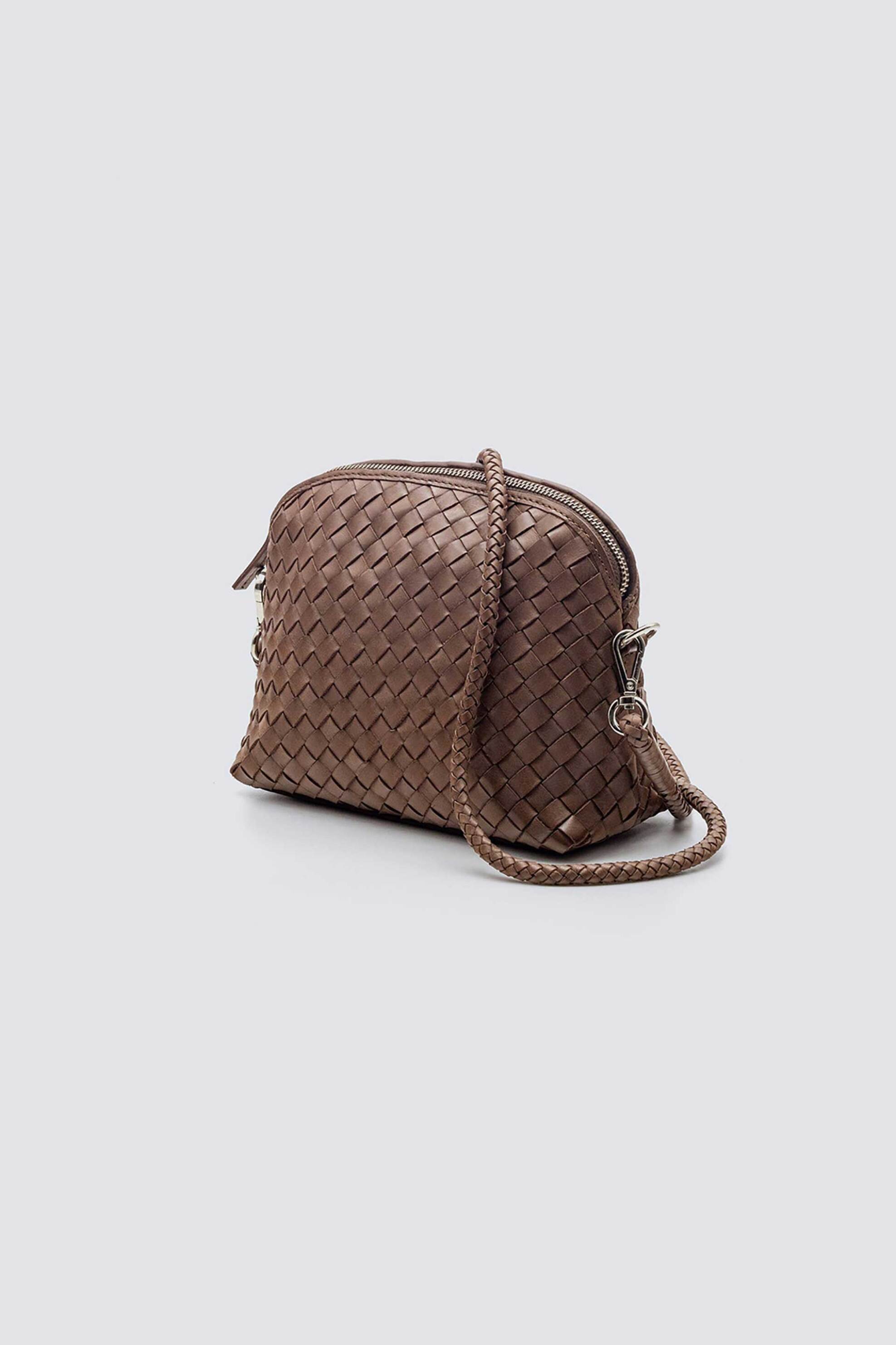 Dragon Diffusion γυναικείο mini bag "Chunky Fellini Pochette" - 8011 Καφέ φωτογραφία