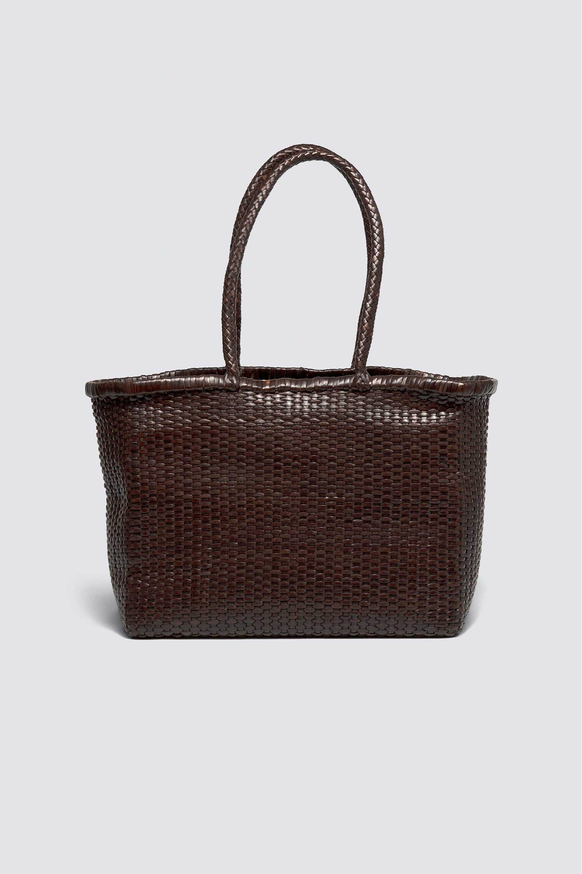 Dragon Diffusion γυναικεία τσάντα ώμου "B Weave Big" - 8805 Καφέ Σκούρο