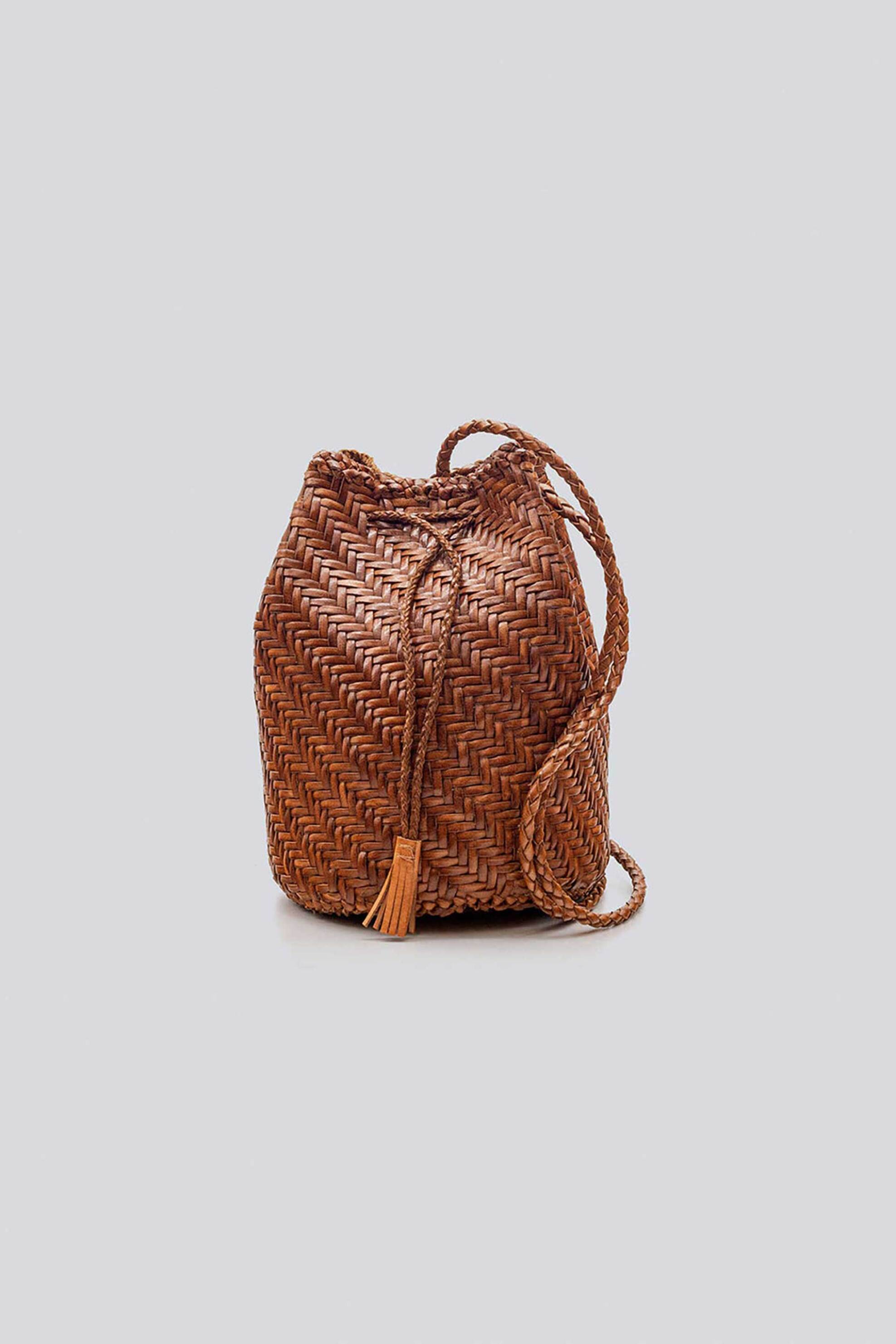 Dragon Diffusion γυναικεία τσάντα bucket "Pompom Double Jump" - 8838 Ταμπά