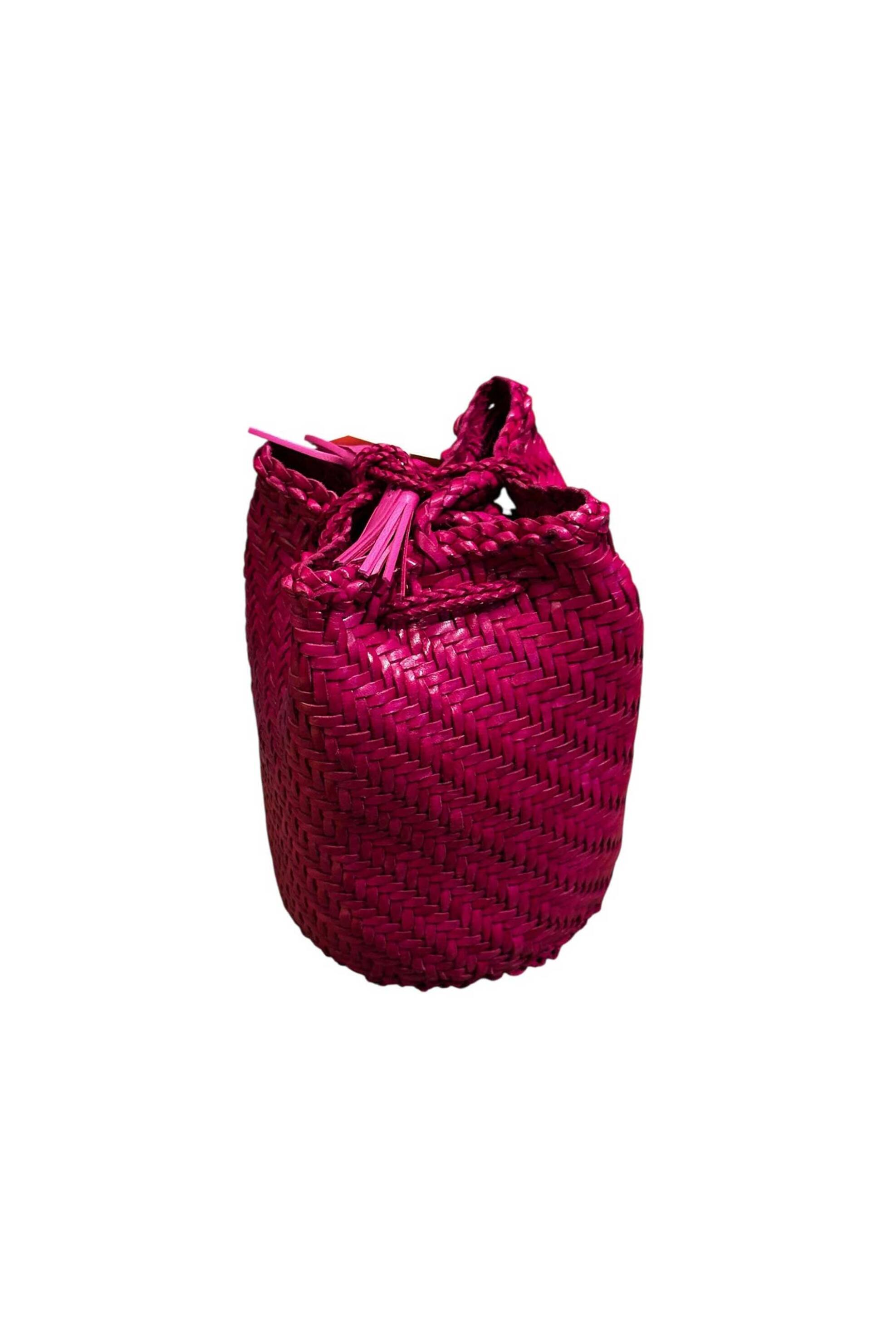 DRAGON DIFFUSION Dragon Diffusion γυναικεία τσάντα bucket "Pompom Double Jump" - 8838 Φούξια - 2