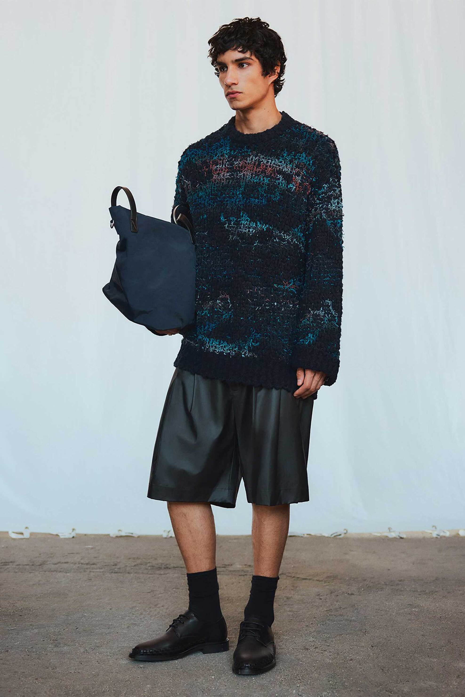 Adolfo Domínguez ανδρικό σακ βουαγιάζ με λογότυπο - 112041283 Μπλε Σκούρο φωτογραφία