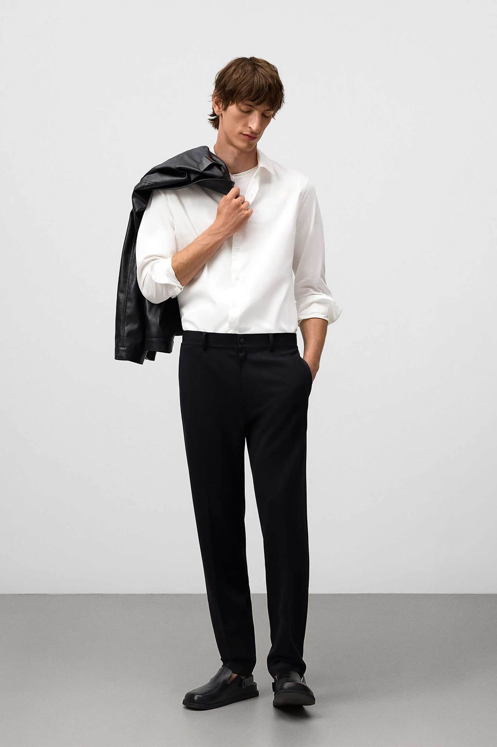 Adolfo Domínguez ανδρικό πουκάμισο Slim Fit - 120401010 Λευκό φωτογραφία