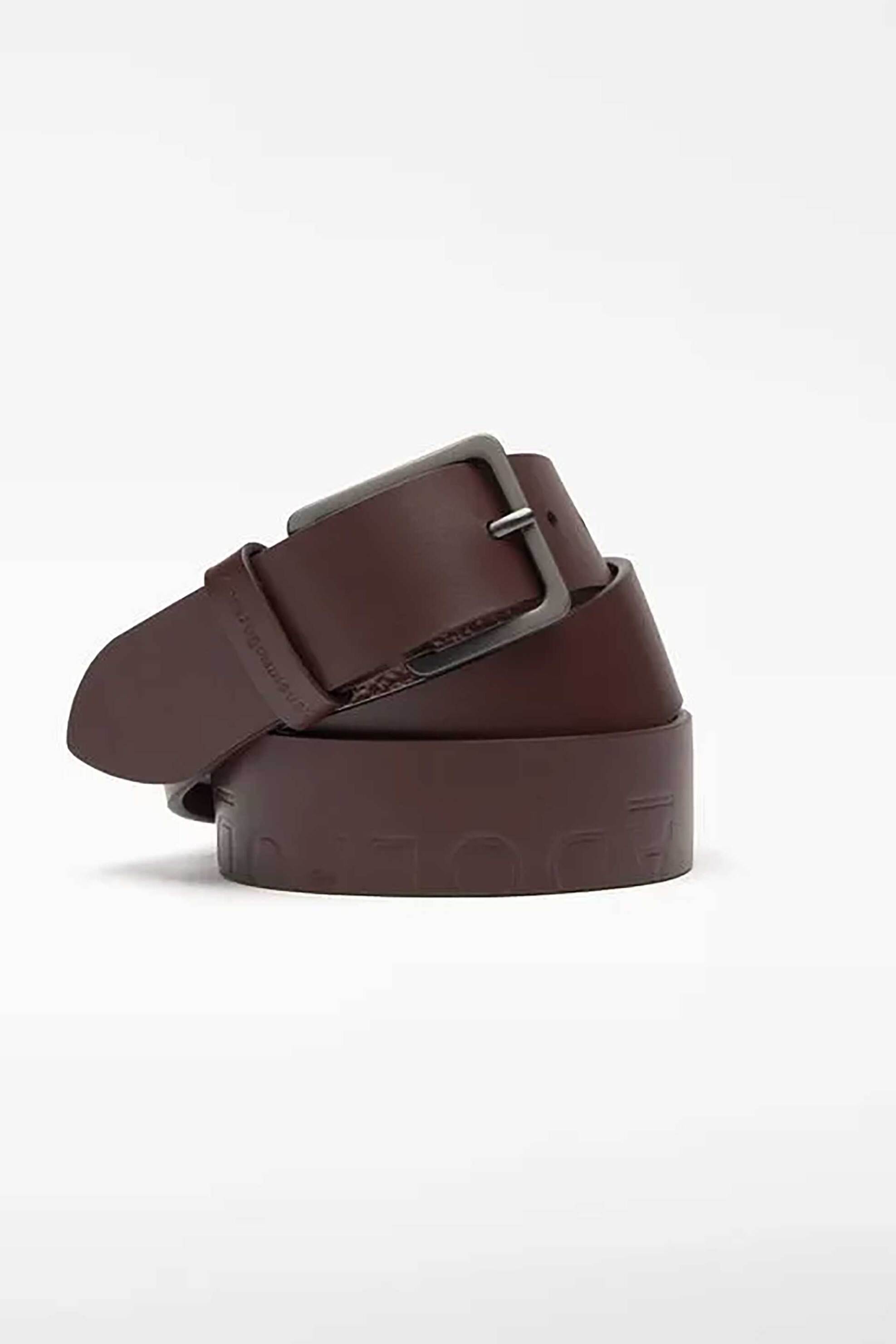 Adolfo Domínguez ανδρική δερμάτινη ζώνη με μεταλλική αγκράφα - 125031585 Καφέ