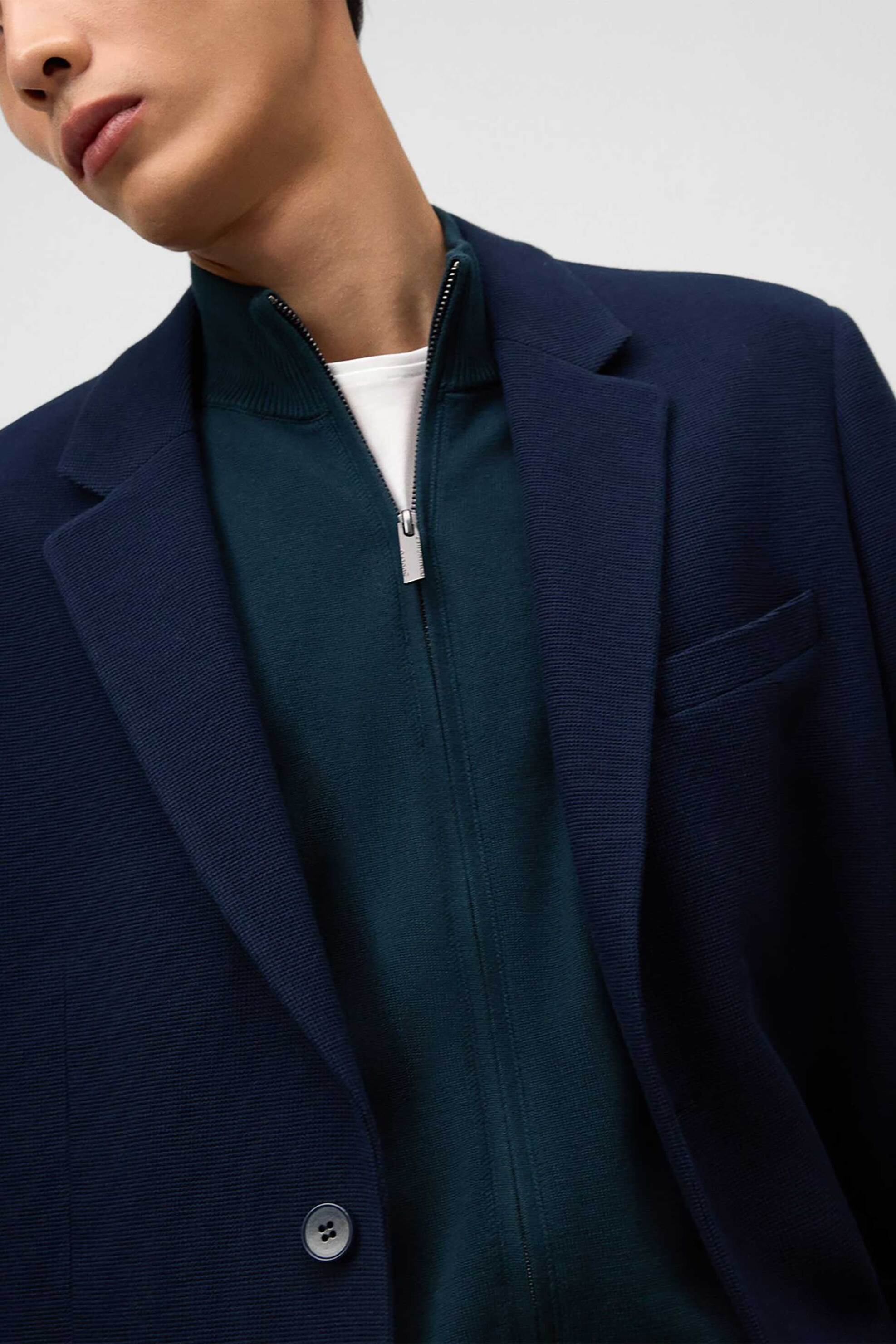 Adolfo Domínguez ανδρικό σακάκι μονόχρωμο - 136011453 Μπλε Σκούρο φωτογραφία