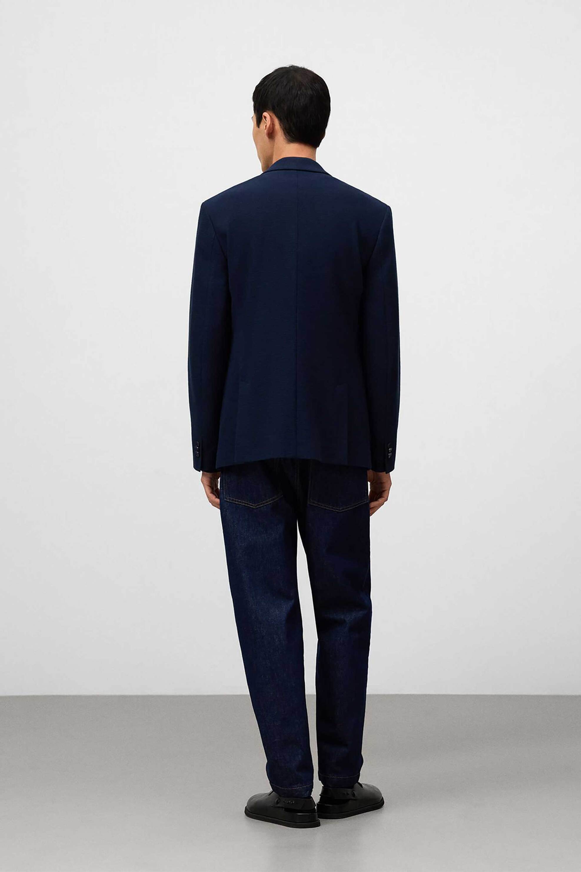 Adolfo Domínguez ανδρικό σακάκι μονόχρωμο - 136011453 Μπλε Σκούρο φωτογραφία