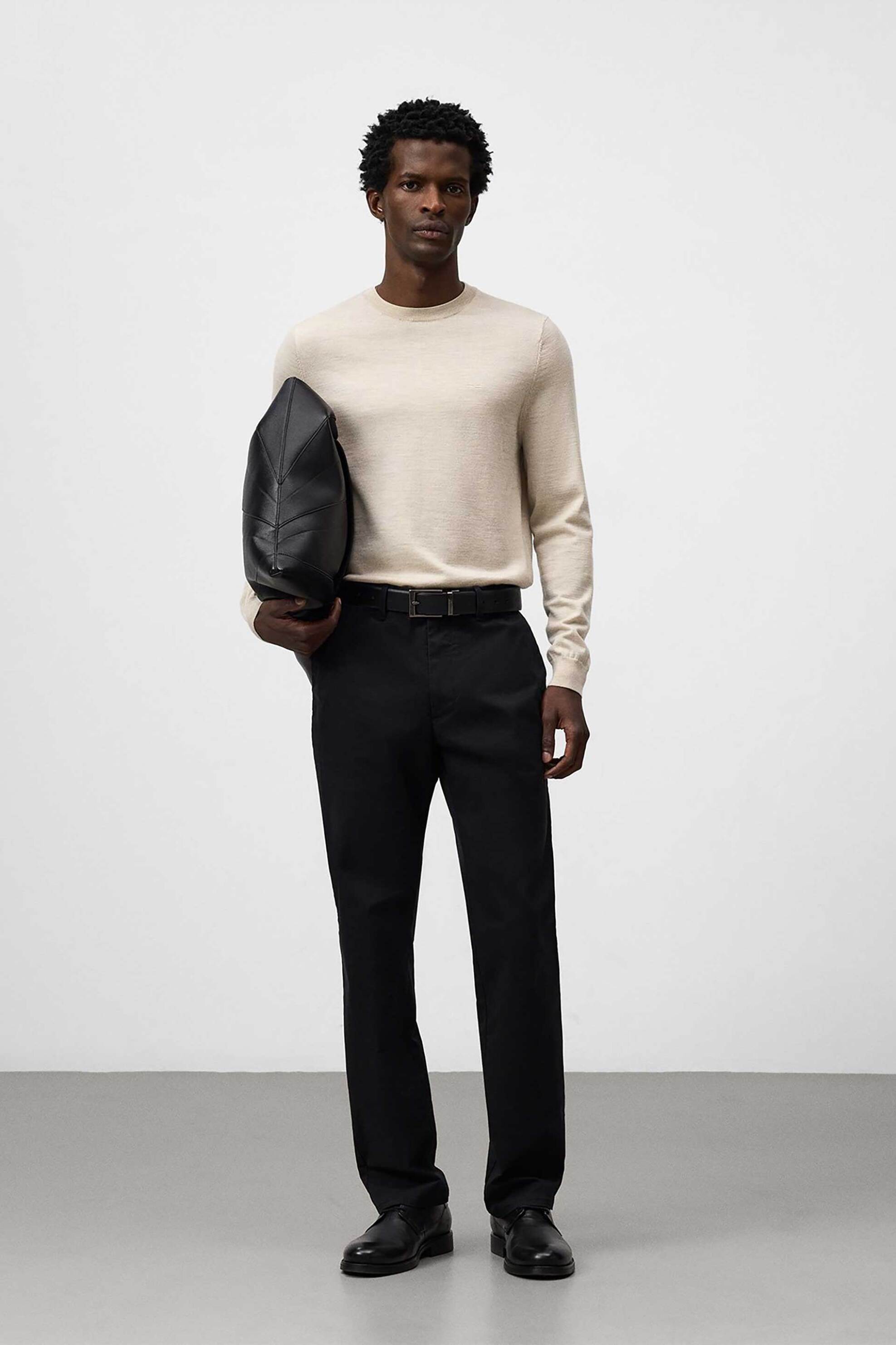 ADOLFO DOMINGUEZ Adolfo Domínguez ανδρικό παντελόνι chino μονόχρωμο - 168561016 Μαύρο