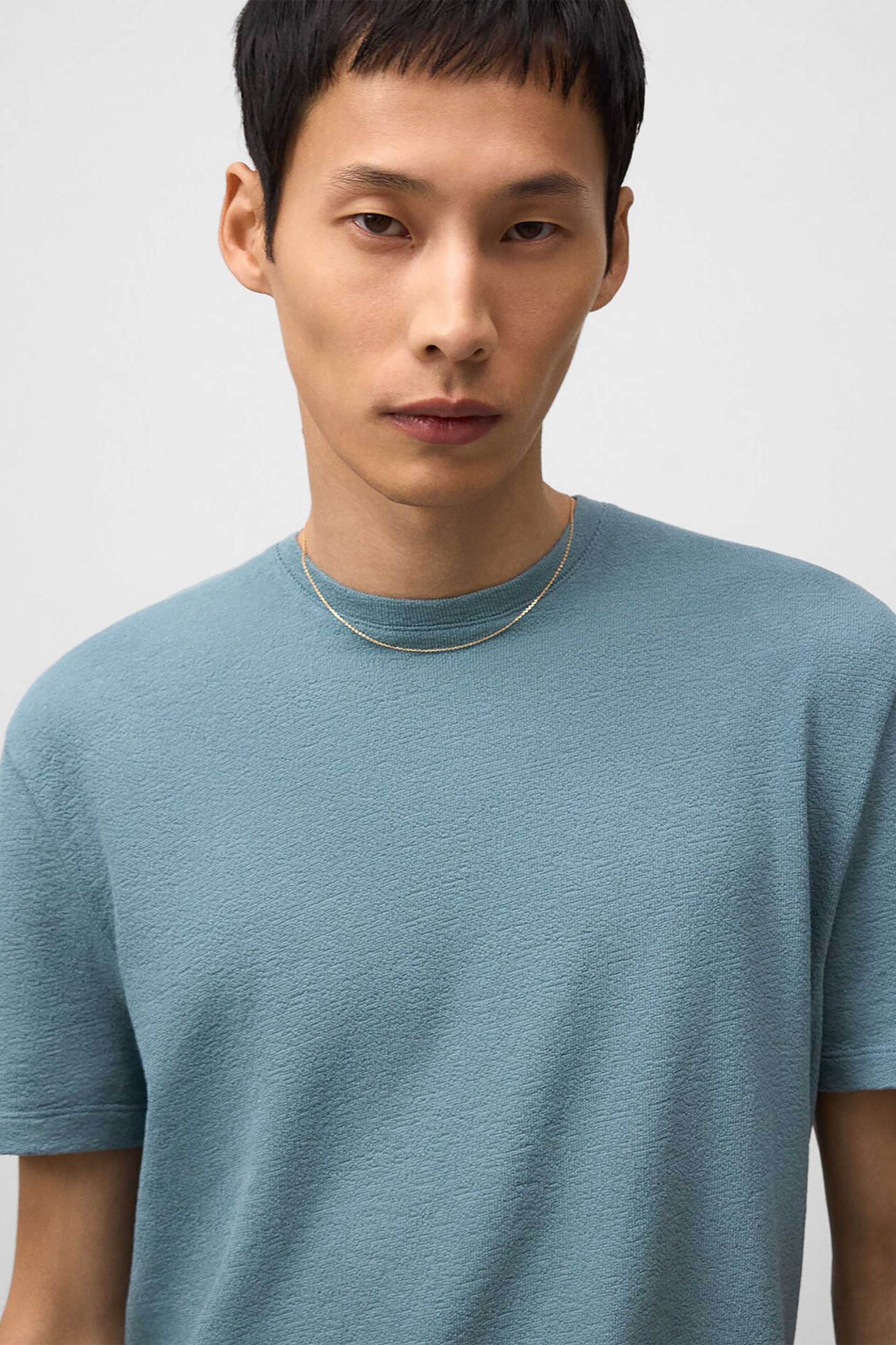 Adolfo Domínguez ανδρικό T-shirt μονόχρωμο - 172011033 Γαλάζιο φωτογραφία