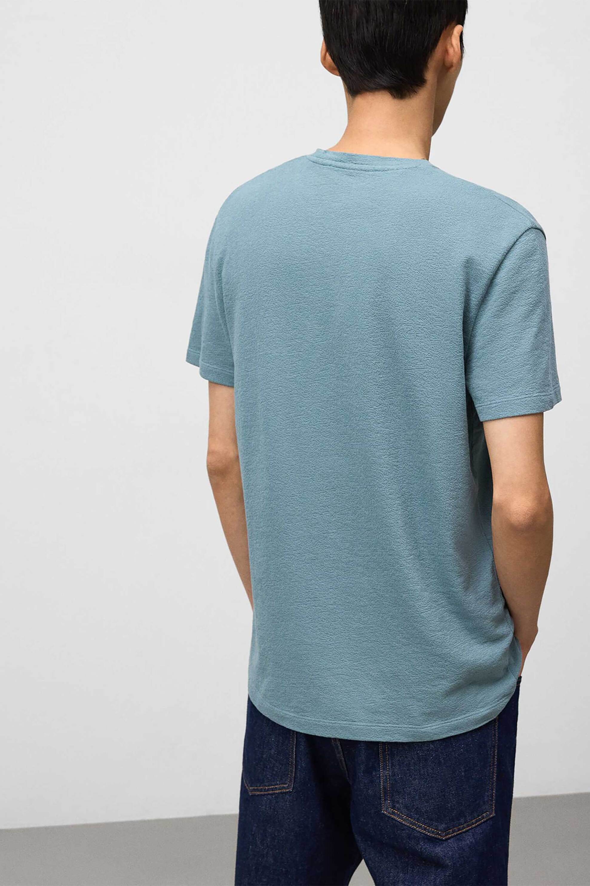 Adolfo Domínguez ανδρικό T-shirt μονόχρωμο - 172011033 Γαλάζιο φωτογραφία