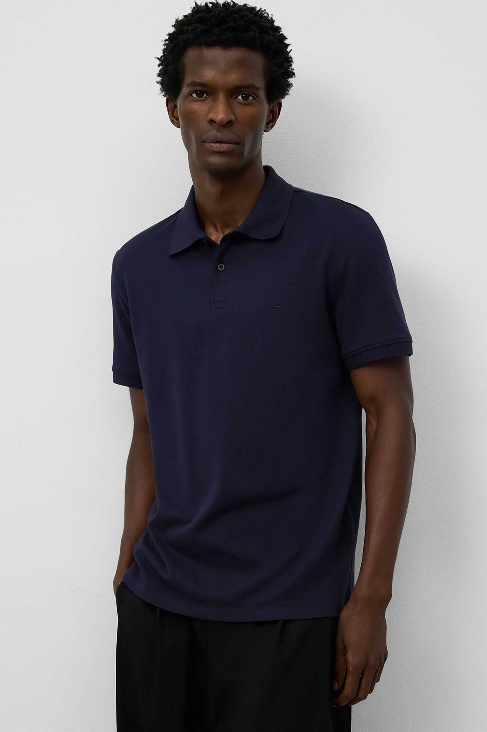 Adolfo Domínguez ανδρική πικέ μπλούζα πόλο Regular Fit - 174061834 Μπλε Σκούρο