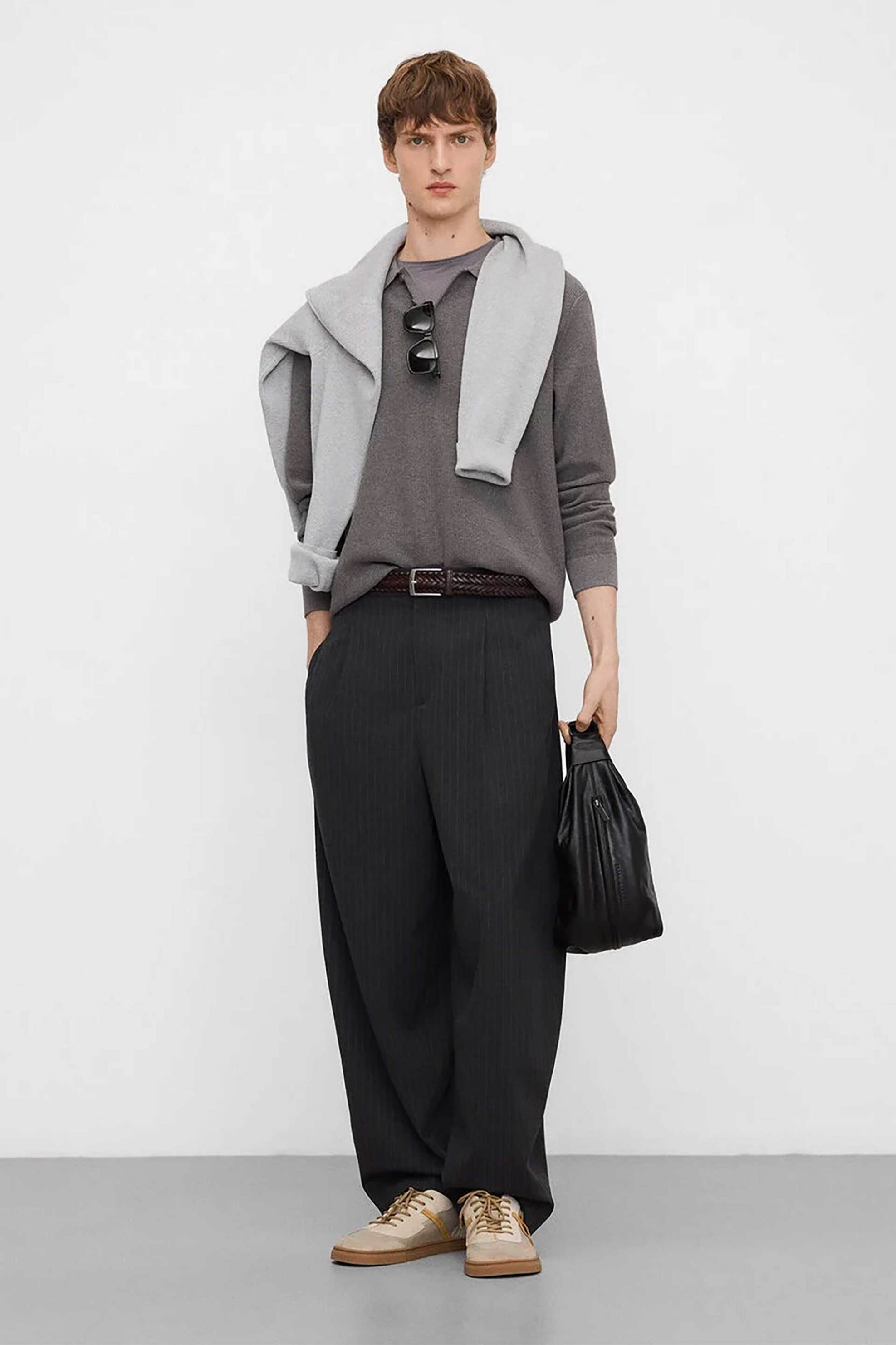 Adolfo Domínguez ανδρική μπλούζα πόλο Regular Fit - 151022281 Καφέ φωτογραφία