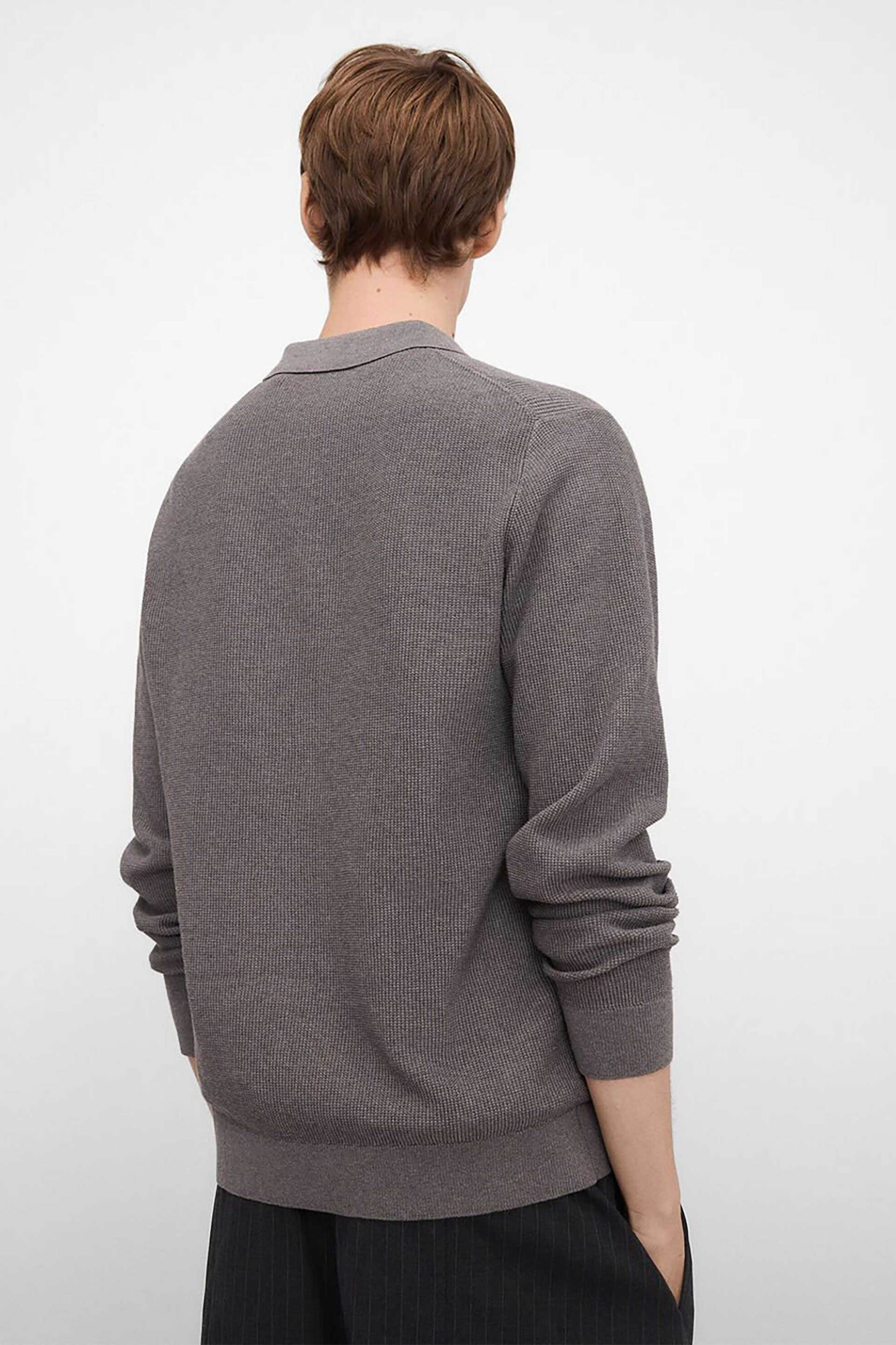 Adolfo Domínguez ανδρική μπλούζα πόλο Regular Fit - 151022281 Καφέ φωτογραφία