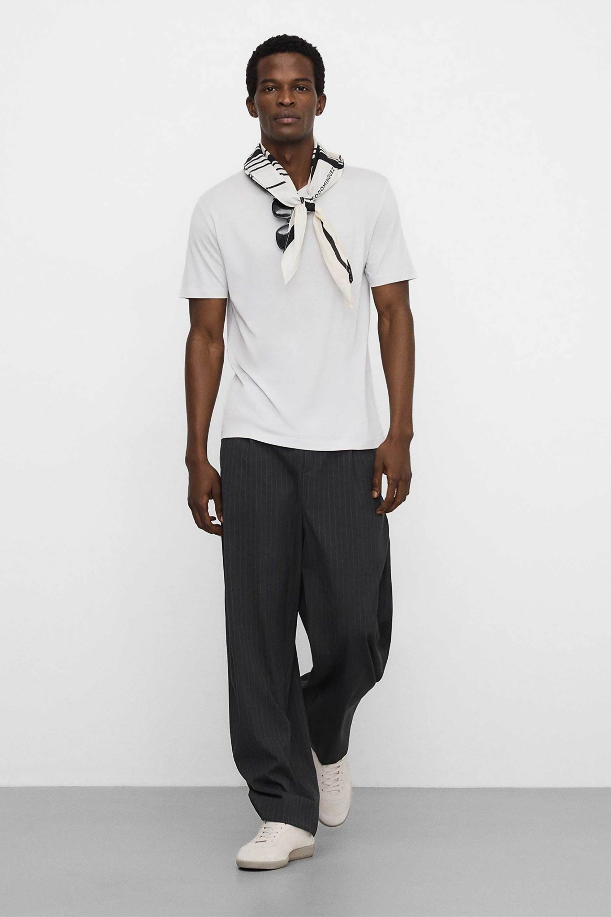 Adolfo Domínguez ανδρικό T-shirt μονόχρωμο - 172061203 Υπόλευκο φωτογραφία