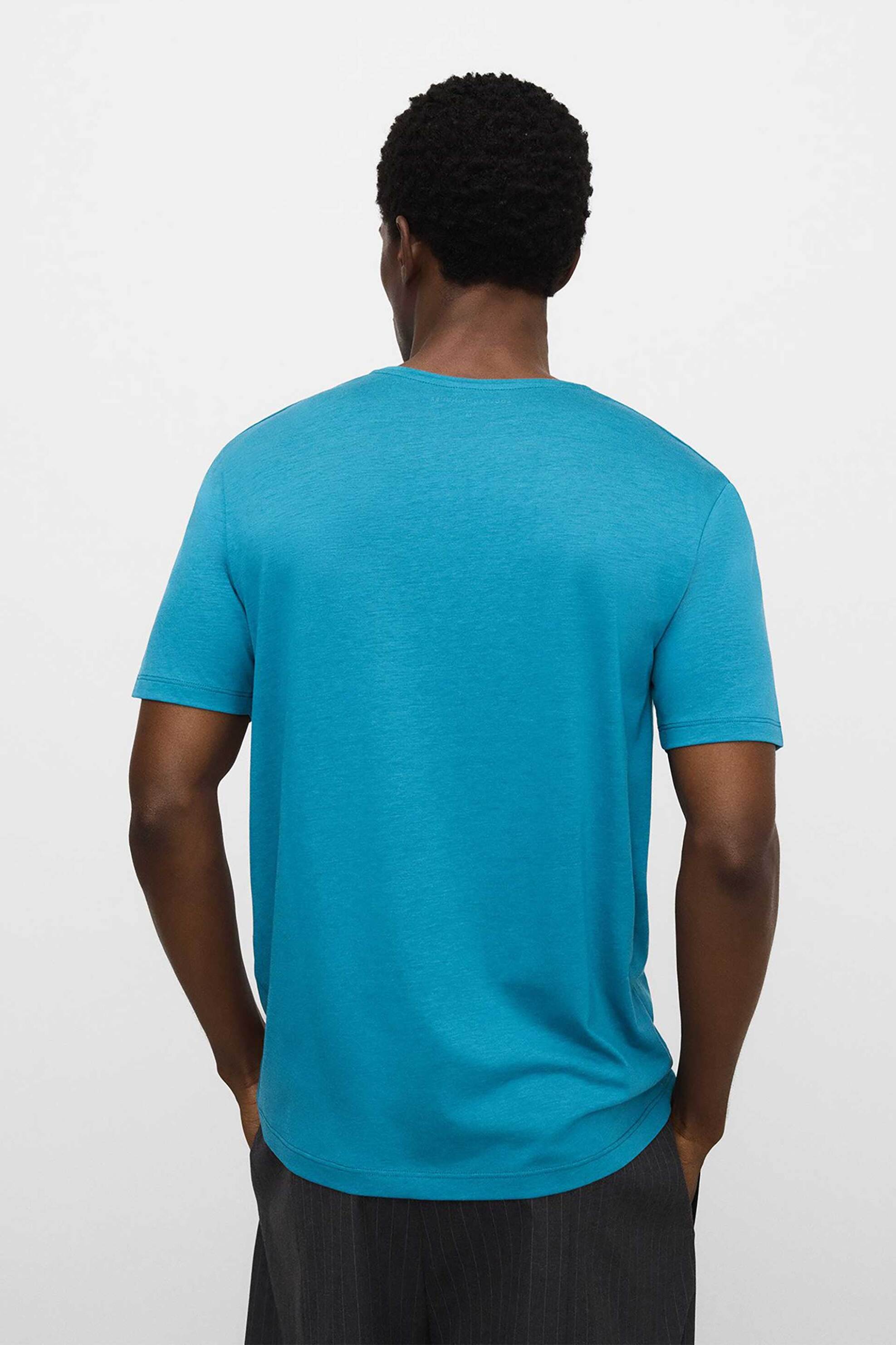 Adolfo Domínguez ανδρικό T-shirt μονόχρωμο - 172061203 Τυρκουάζ φωτογραφία