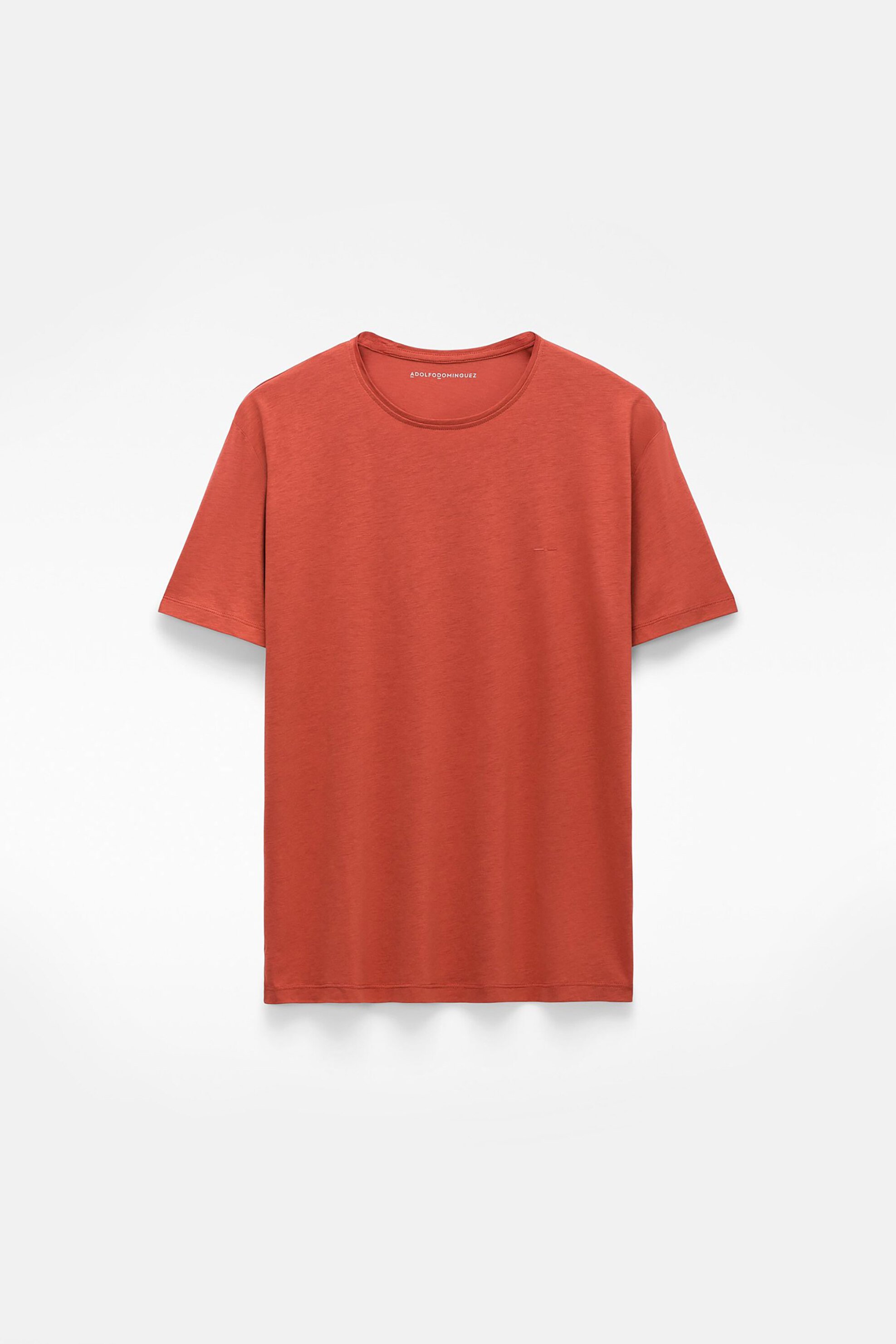 Adolfo Domínguez ανδρικό T-shirt μονόχρωμο - 172061203 Κοραλί φωτογραφία