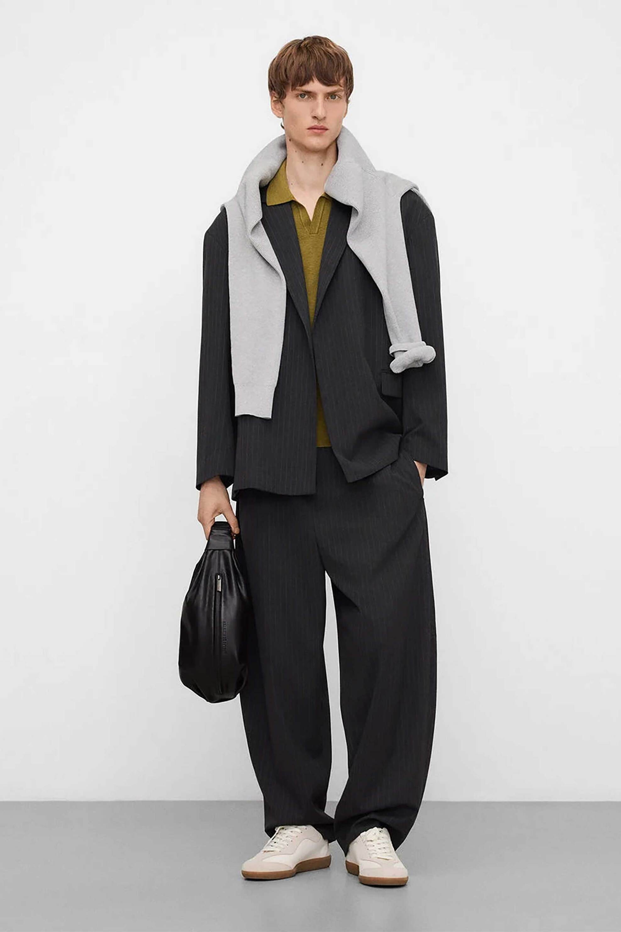 Adolfo Domínguez ανδρική μπλούζα πόλο Regular Fit - 174021205 Λαδί φωτογραφία