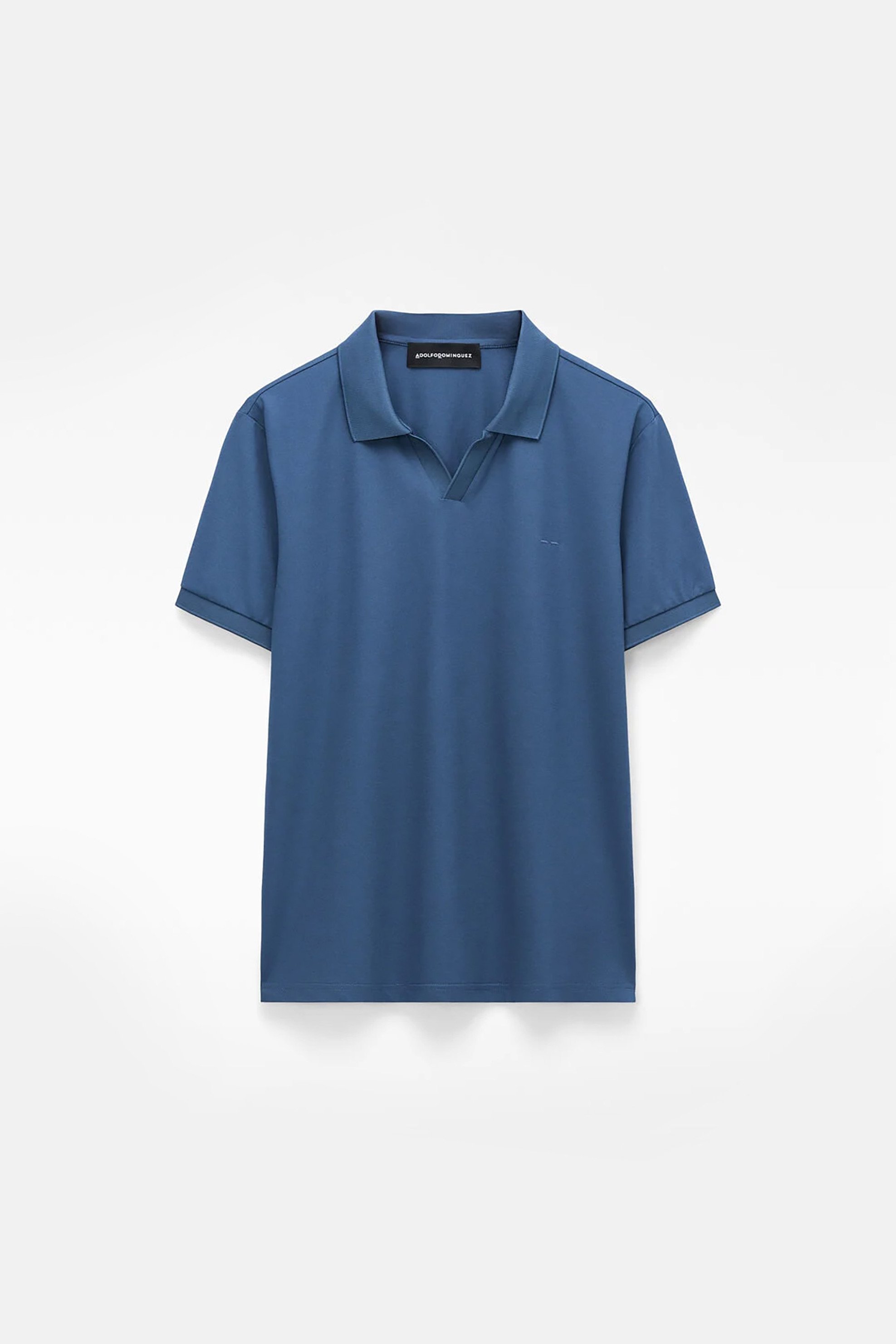 Adolfo Domínguez ανδρική μπλούζα πόλο Regular Fit - 174041626 Denim Blue Σκούρο φωτογραφία