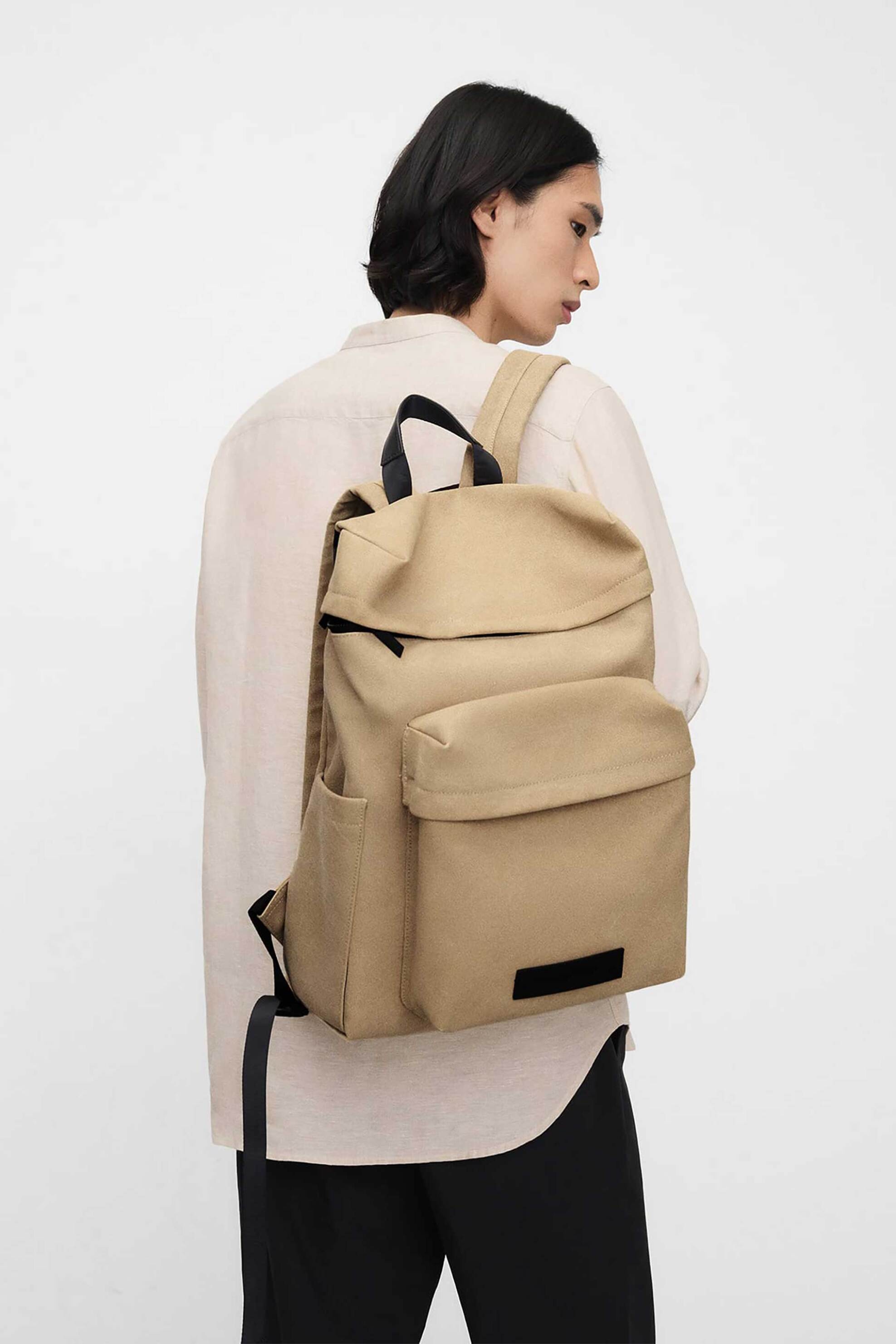 Adolfo Domínguez Ανδρικό Backpack με Λογότυπο - 112092472 Μπεζ