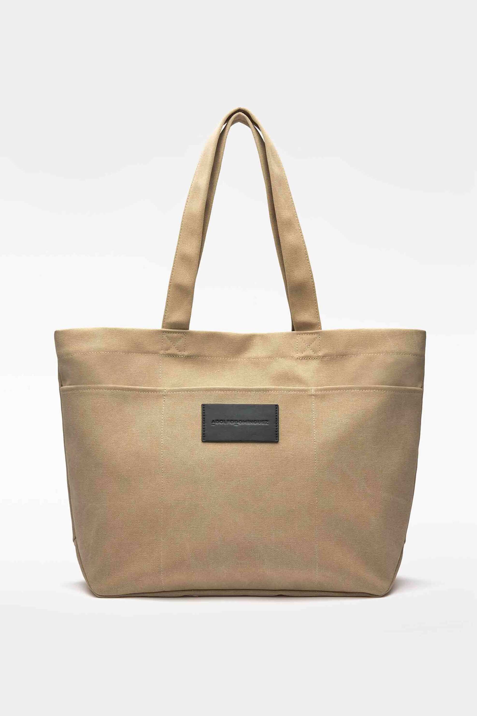 ADOLFO DOMINGUEZ Adolfo Domínguez ανδρική τσάντα shopper με λογότυπο - 112102515 Μπεζ