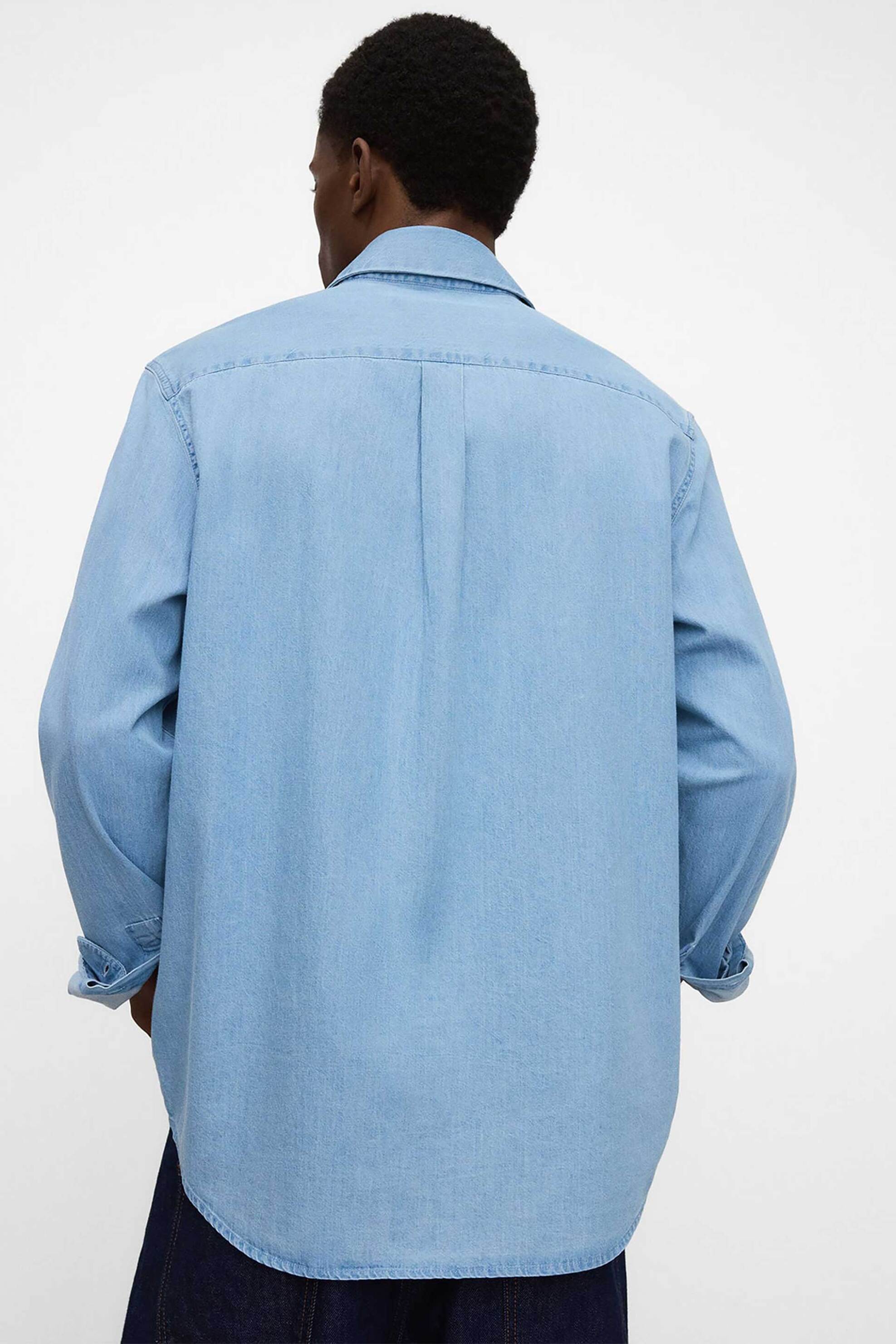 Adolfo Domínguez Ανδρικό Denim Πουκάμισο Regular Fit - 120501308 Blue
