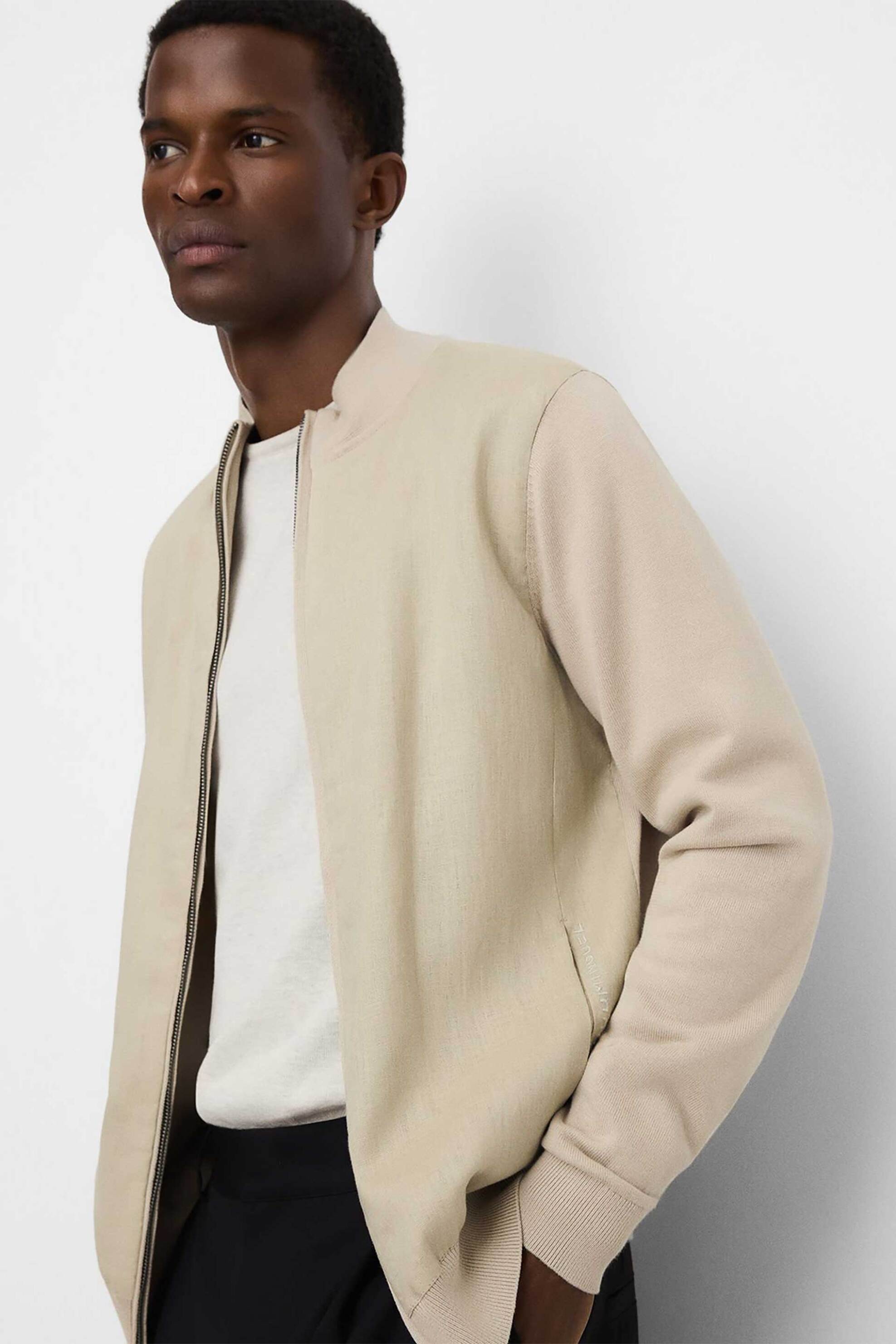 Adolfo Domínguez ανδρικό jacket από βαμβάκι και λινάρι - 152061622 Μπεζ