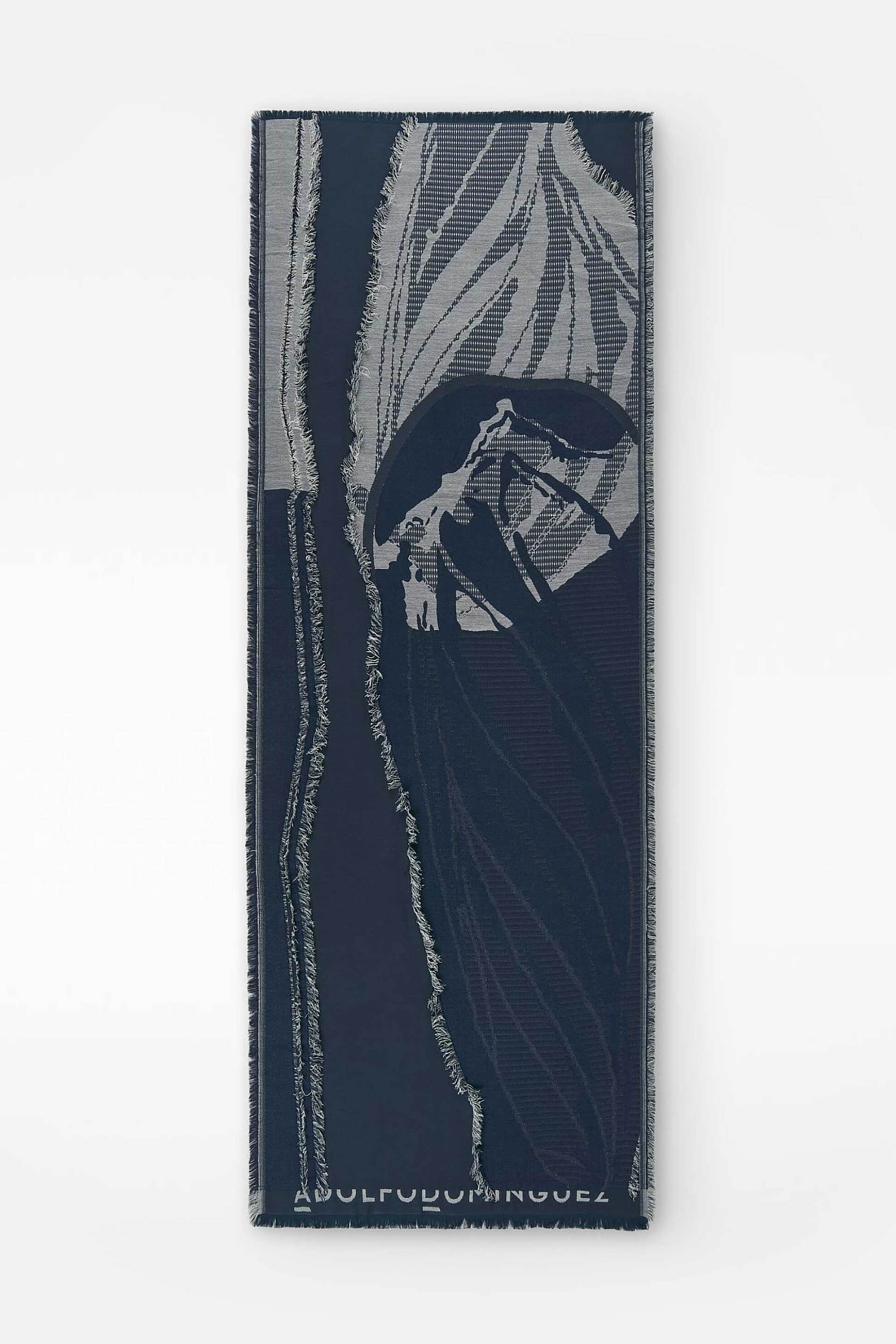 ADOLFO DOMINGUEZ Adolfo Domínguez γυναικείο φουλάρι με all-over print και λογότυπο - 232031273 Μπλε Ρουά